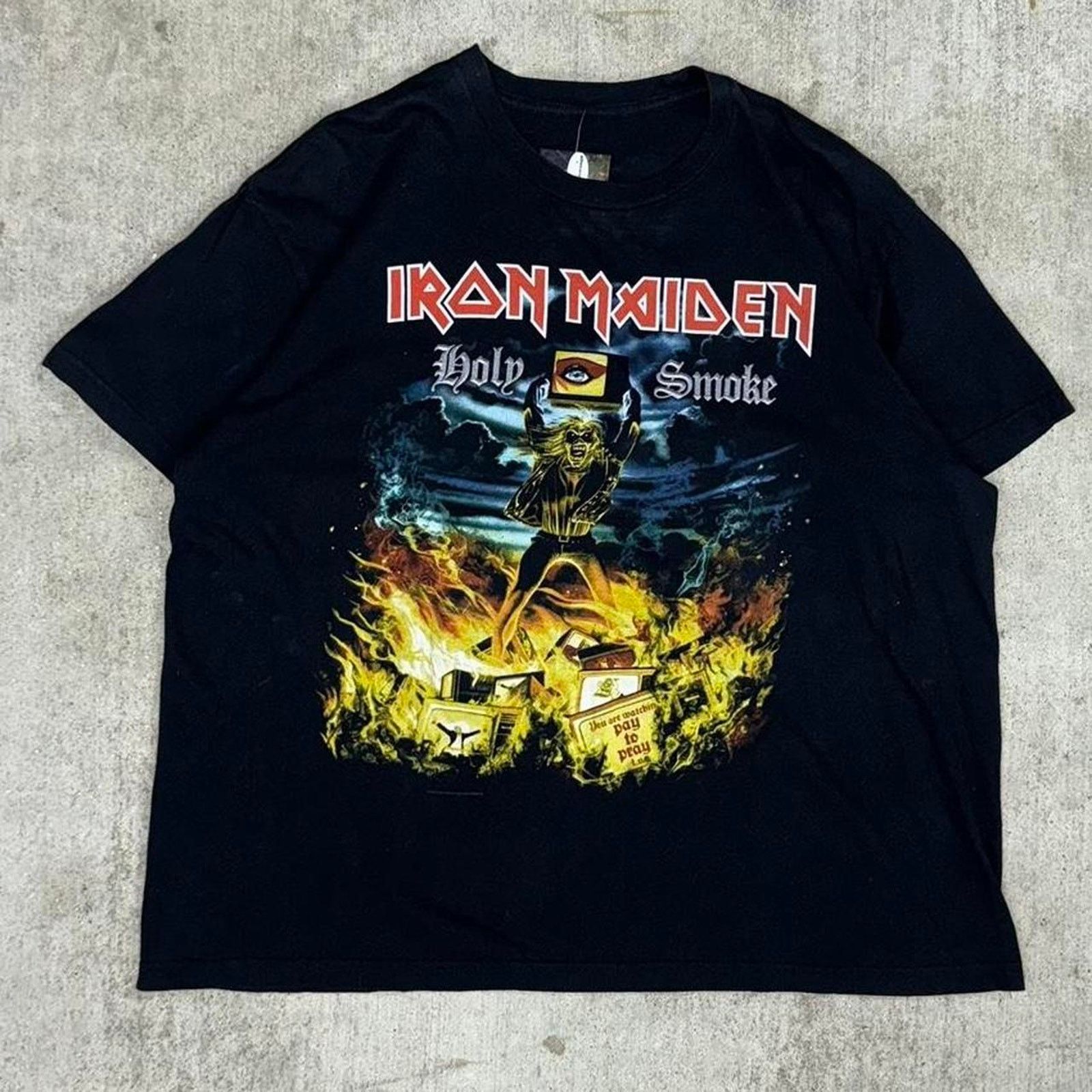 Vintage Vintage y2k iron maiden t-shirt Size US L / EU 52-54 / 3 - 1 Thumbnail