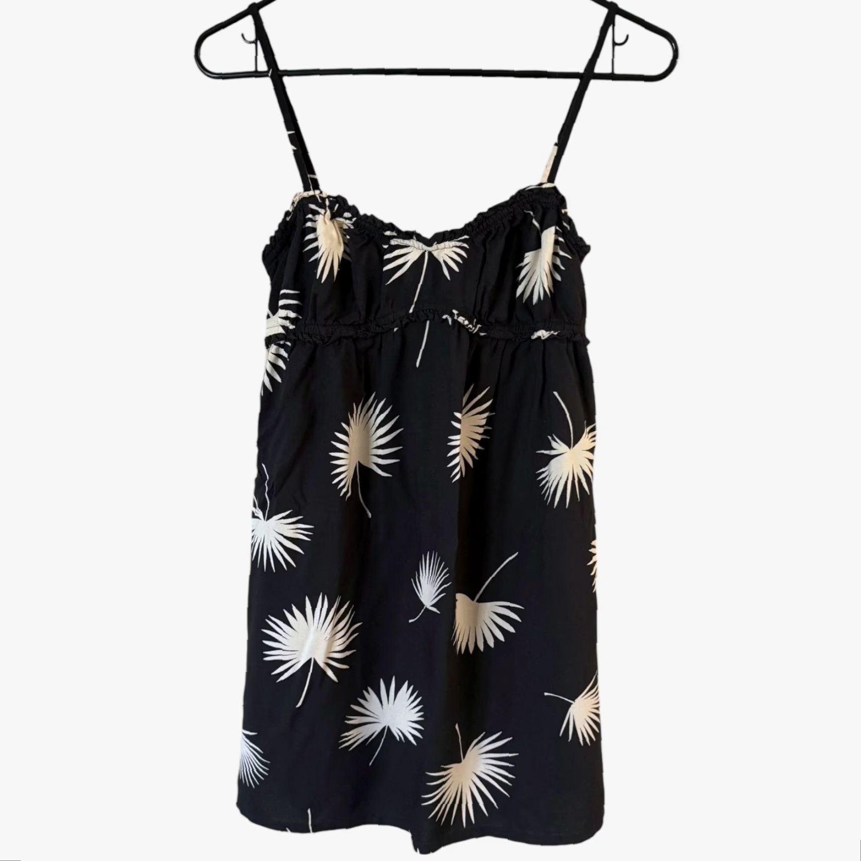 Volcom Volcom Palm Things Mini Cami Dress Black Smocked Sleeveless Women's Size S Size S / US 4 / IT 40 - 2 Thumbnail