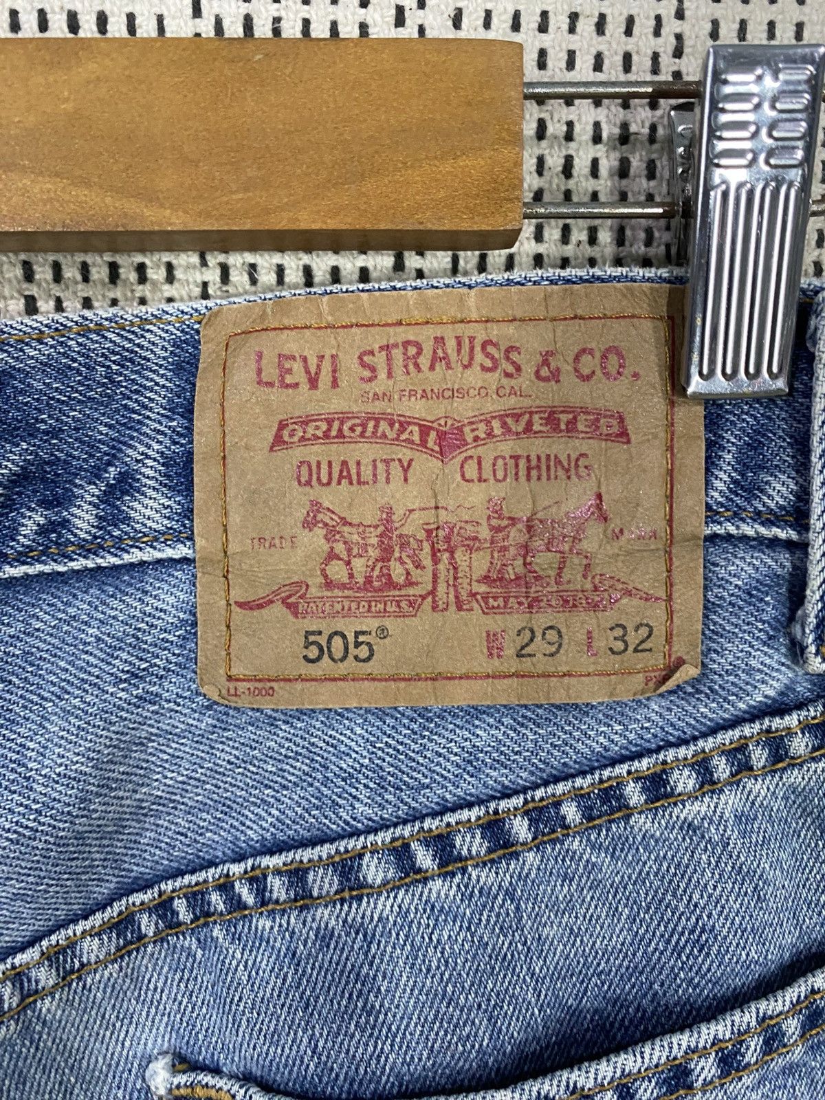 Levi's Levis regular fit 505 x yokohama f.marinos denim pant Size US 28 / EU 44 - 10 Thumbnail