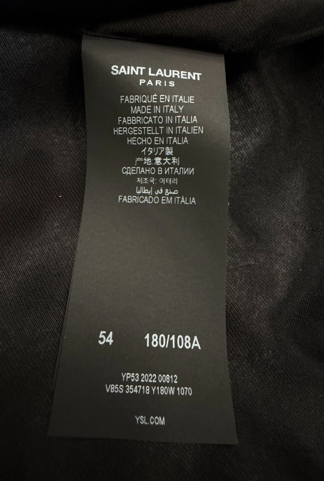 Saint Laurent Paris Saint Laurent Paris Black White Teddy Sz54 Size US L / EU 52-54 / 3 - 4 Thumbnail