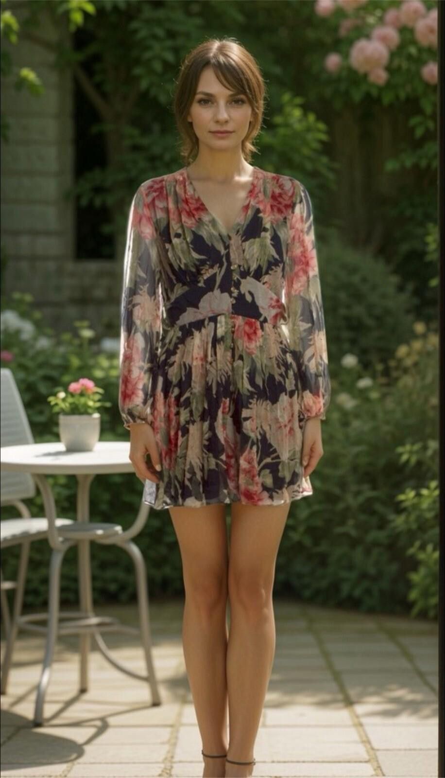 Zimmermann ZIMMERMANN Sz 2 Medium Silk Romper Playsuit Floral Ruffle Size 30" / US 8 / IT 44 - 1 Thumbnail