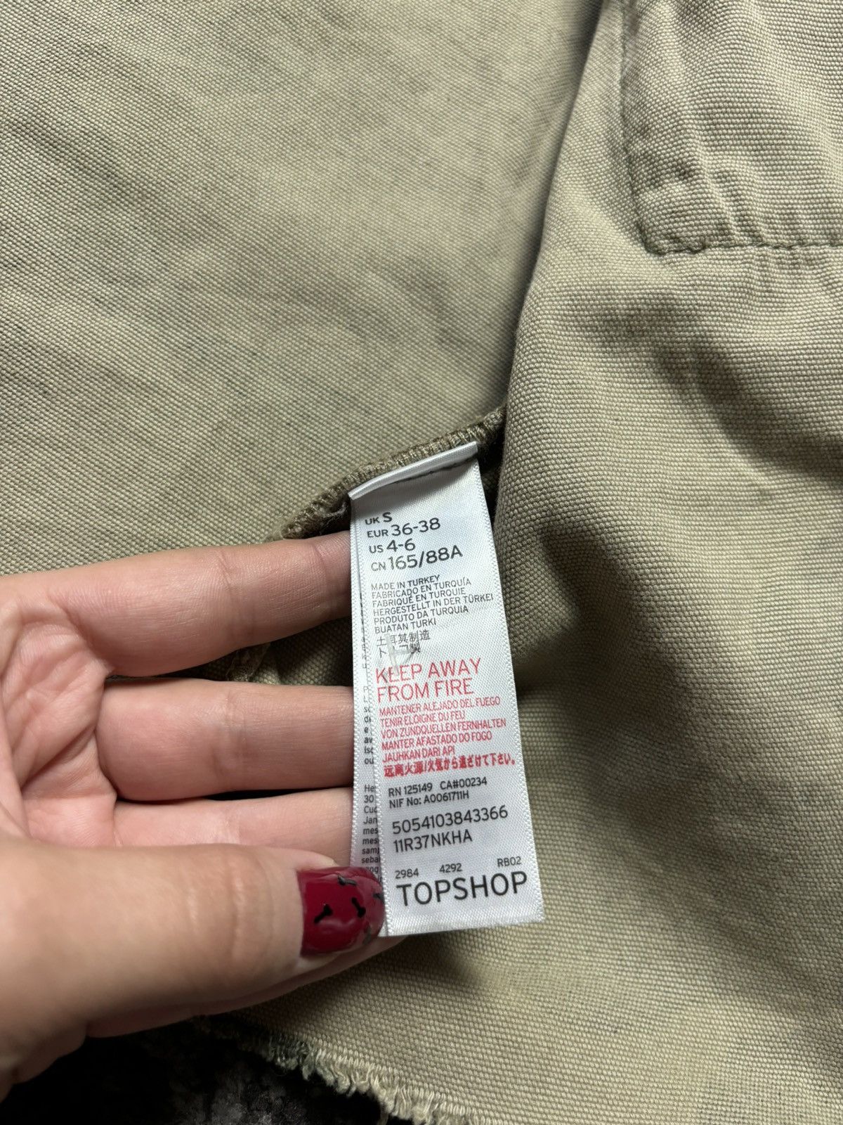 Topshop Streetwear Cotton Outer Shell Military Jacket Green Coats Size XS / US 0-2 / IT 36-38 - 6 Thumbnail