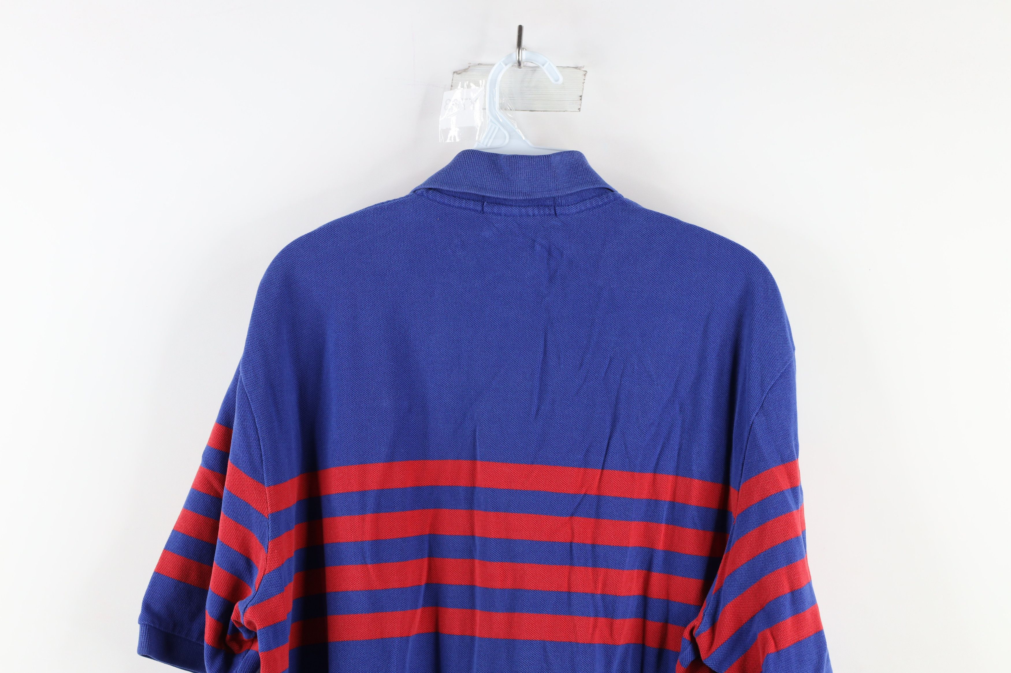 Ralph Lauren × Vintage Vintage 90s Ralph Lauren Striped Collared Polo Shirt Blue Size US L / EU 52-54 / 3 - 8 Thumbnail