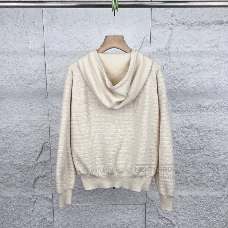 Loro Piana Loro Piana Beige Hooded Zip-Up Long Sleeve Jacket Size S / US 4 / IT 40 - 2 Thumbnail