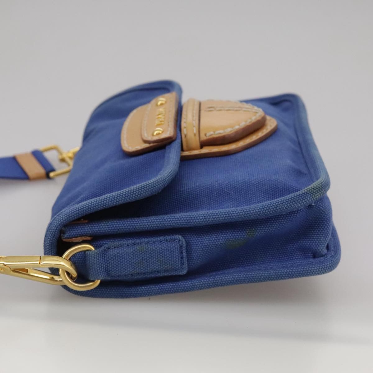Prada PRADA Shoulder Bag Canvas Blue Size ONE SIZE - 3 Thumbnail