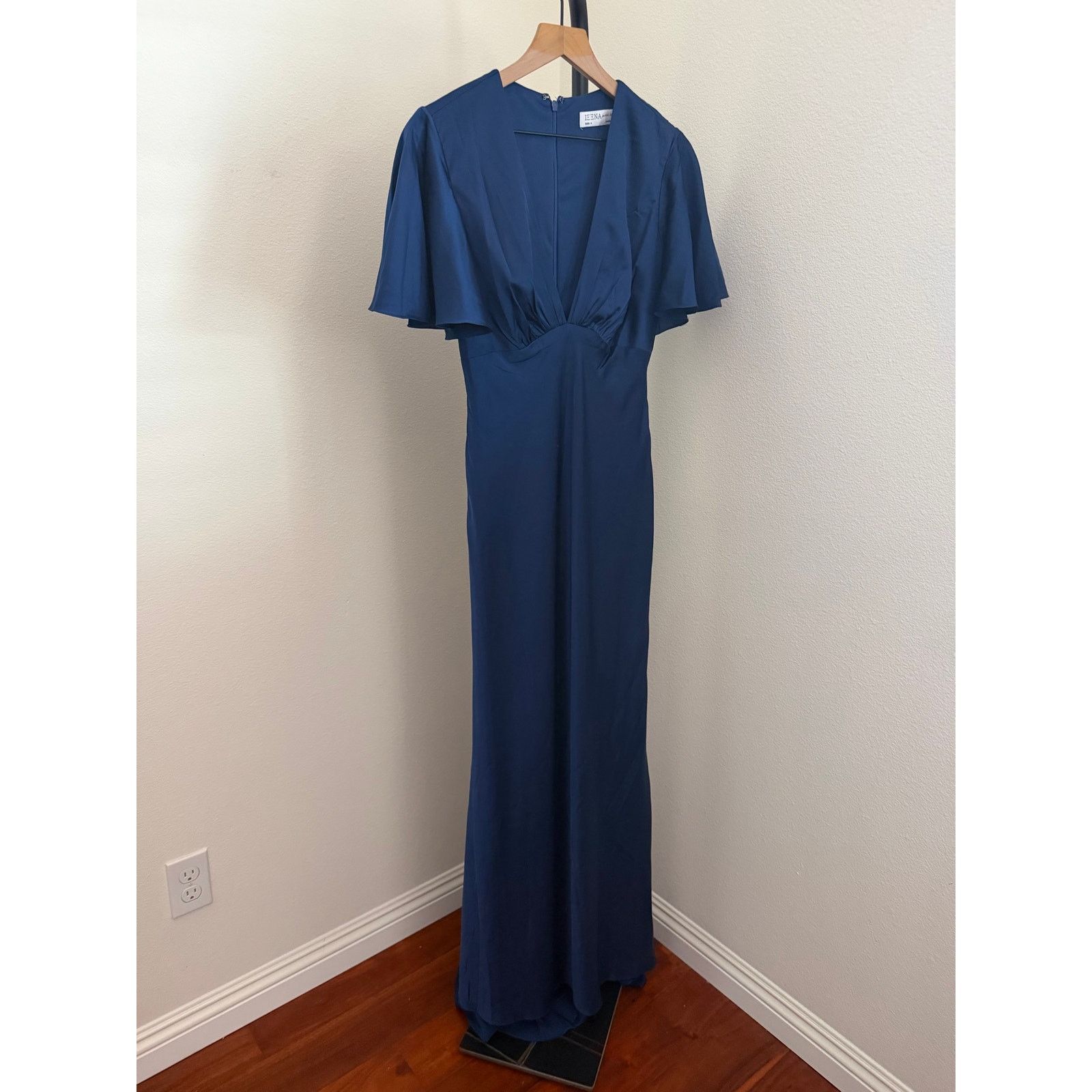 Mac Duggal New MAC DUGGAL 554021 column sapphire blue dress sz 4 Size S / US 4 / IT 40 - 4 Thumbnail