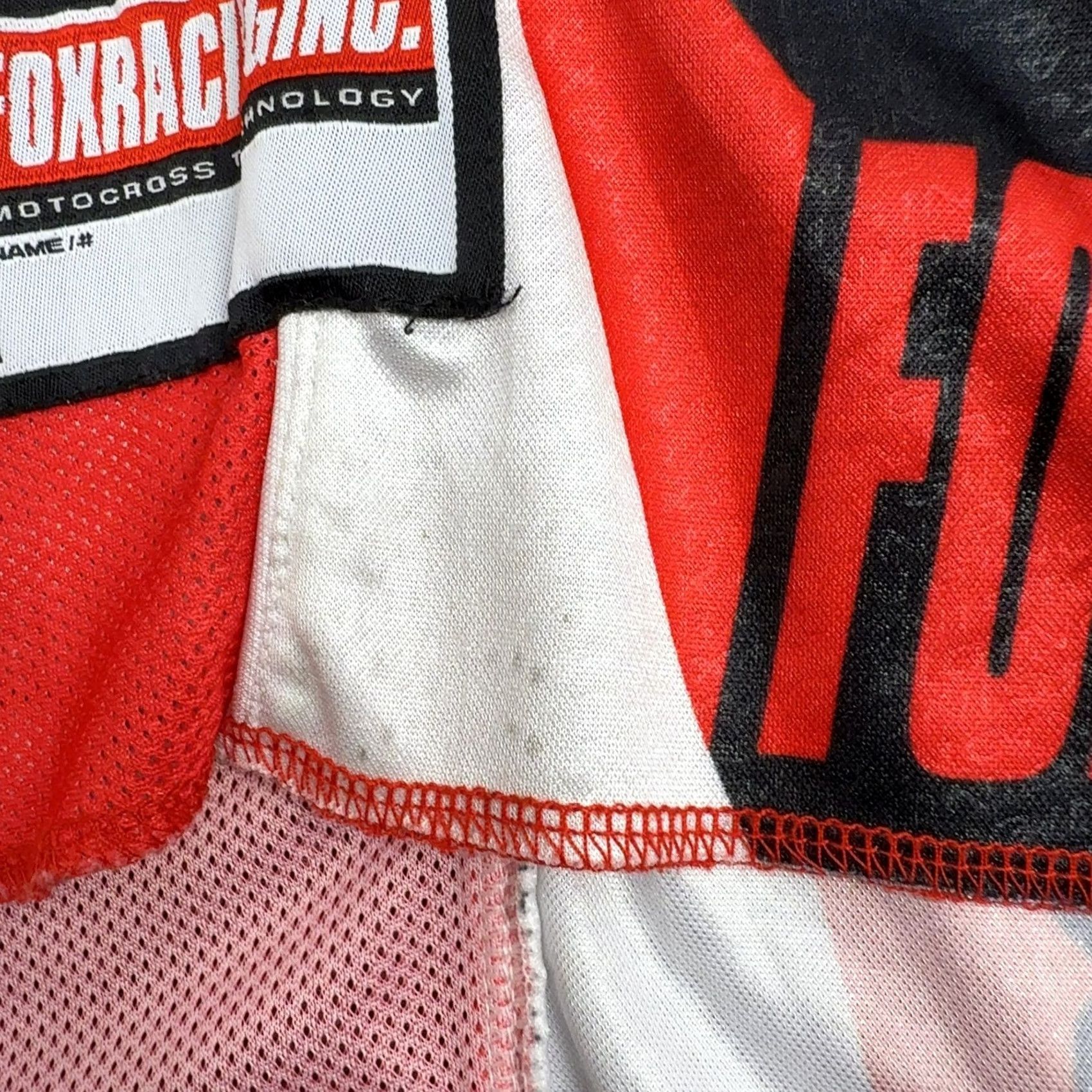 Fox Racing Fox Racing Jersey Mens XL Red Black 100% Polyester Motocross Long Sleeve V Neck Shirt Men XS? Size US XL / EU 56 / 4 - 2 Thumbnail