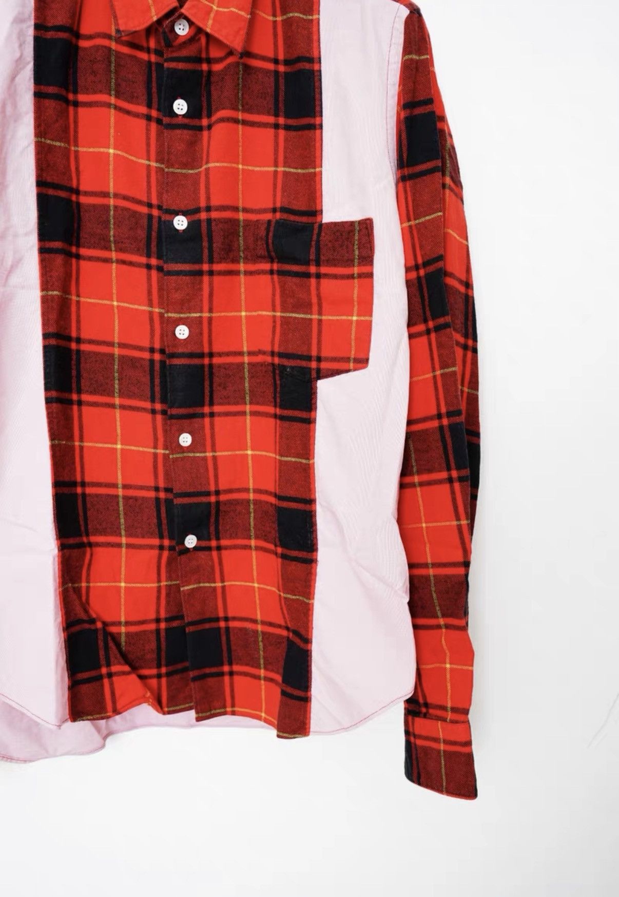 Comme des Garcons Comme des Garçons Paneled Vintage Plaid Shirt Size US S / EU 44-46 / 1 - 4 Thumbnail