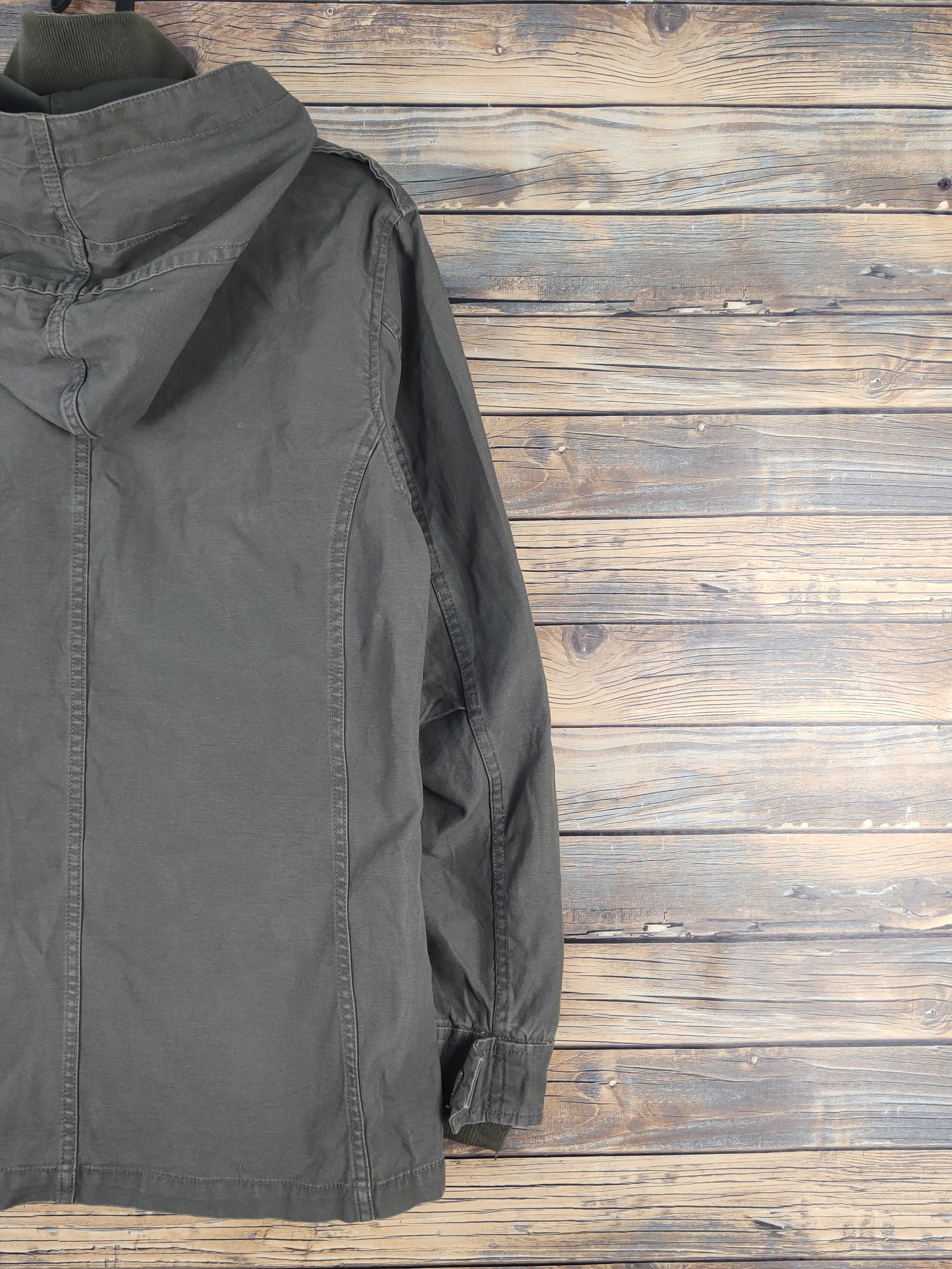 Japanese Brand Back Number Olive Military multipocket Hoodie Jackets #W1651 Size US M / EU 48-50 / 2 - 10 Thumbnail