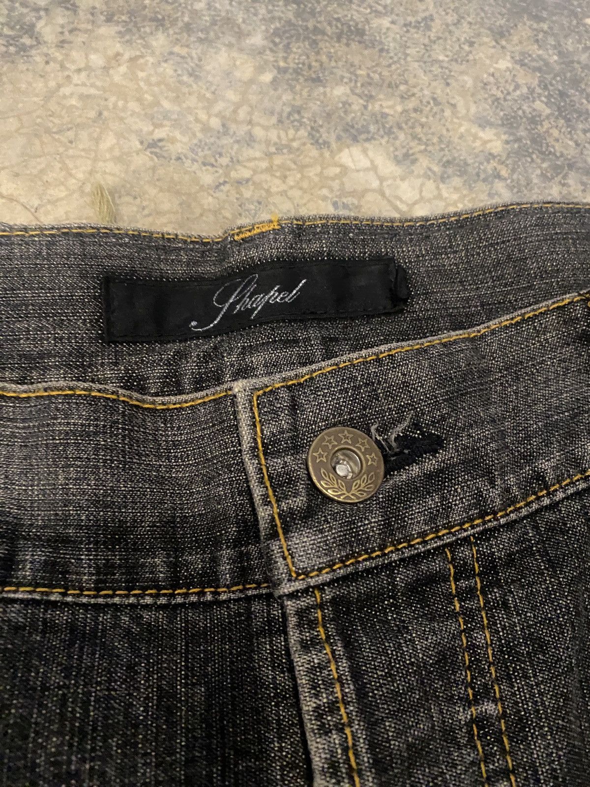 If Six Was Nine SHAPEL MADE IN JAPAN RARE DESIGN DISTRESSED DENIM JEANS Size US 37 - 4 Thumbnail