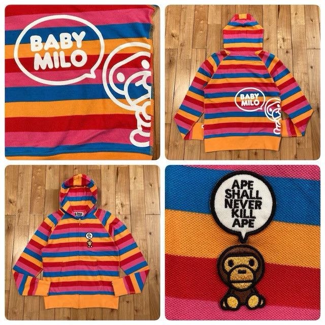 Bape BAPE Milo Border Cotton Pique Zip Hoodie a bathing ape NIGO Size US S / EU 44-46 / 1 - 1 Thumbnail