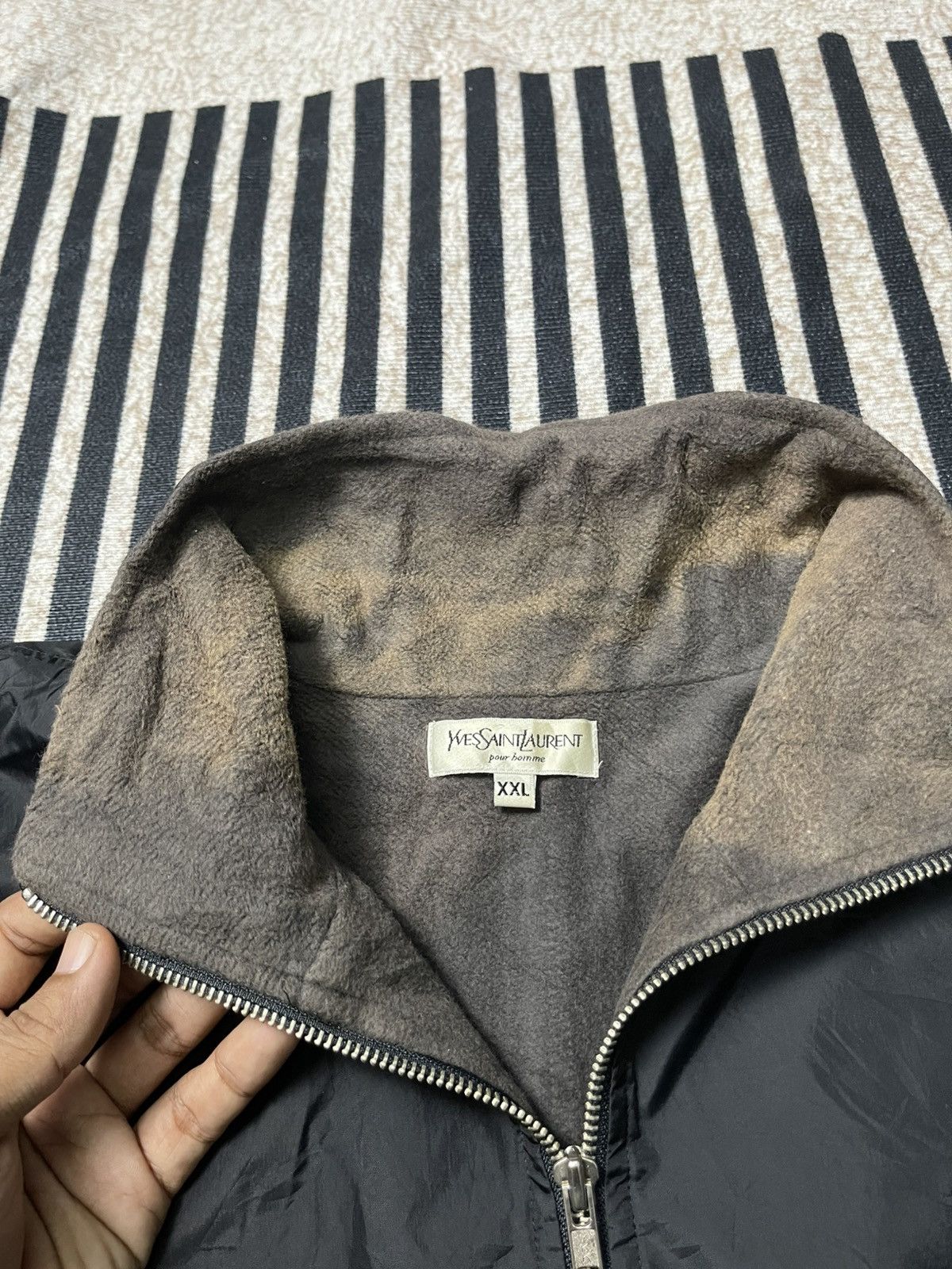 Yves Saint Laurent 90s YVES SAINT LAURENT POUR HOMME BIG LOGO JACKET RARE Size US XXL / EU 58 / 5 - 12 Thumbnail