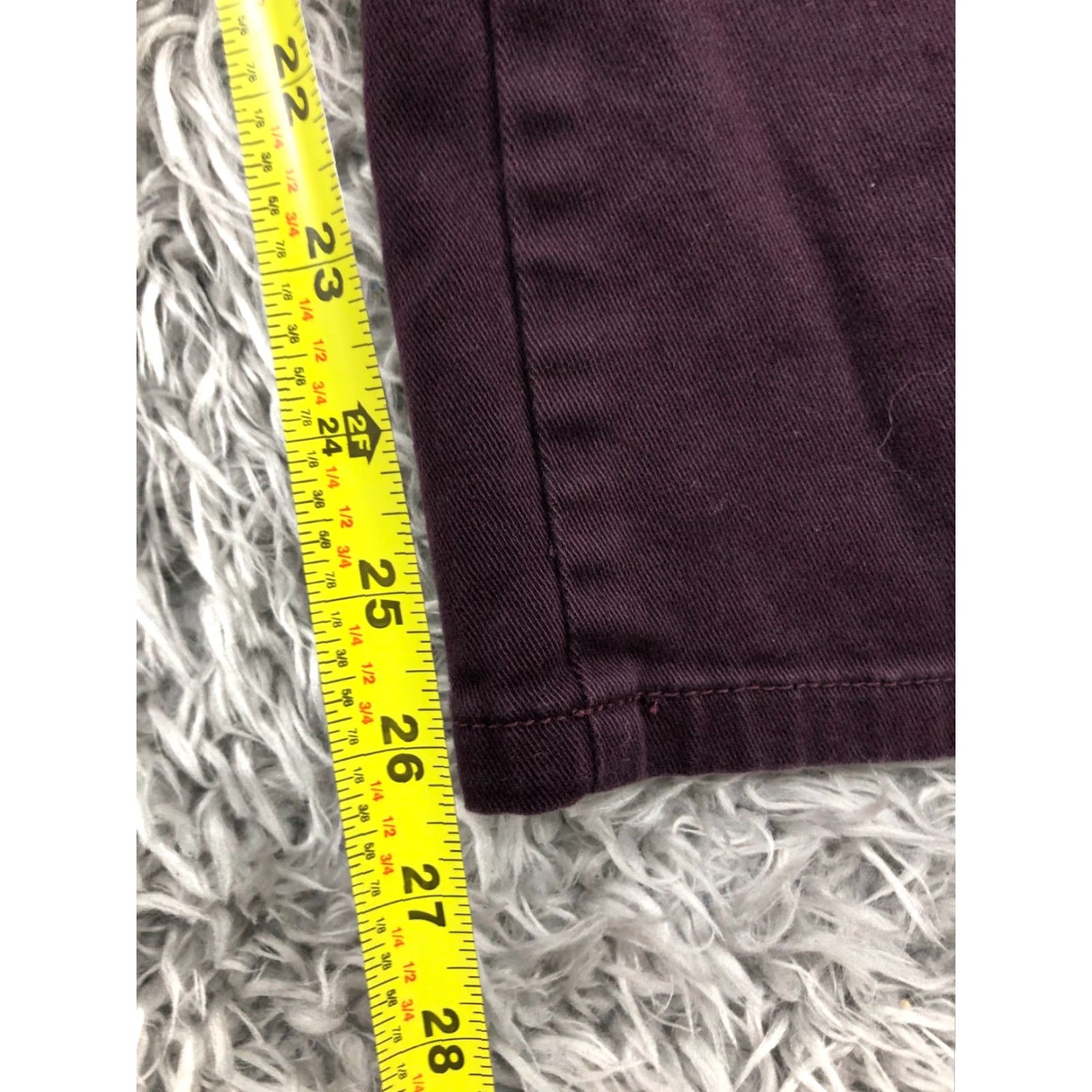 Gloria Vanderbilt Gloria Vanderbilt Pants Women 12P Petite Purple Dress Pants Elastic Waist Pockets Flat Front Zip Knit Polyester Solid Size 34" / US 12 / IT 48 - 3 Thumbnail