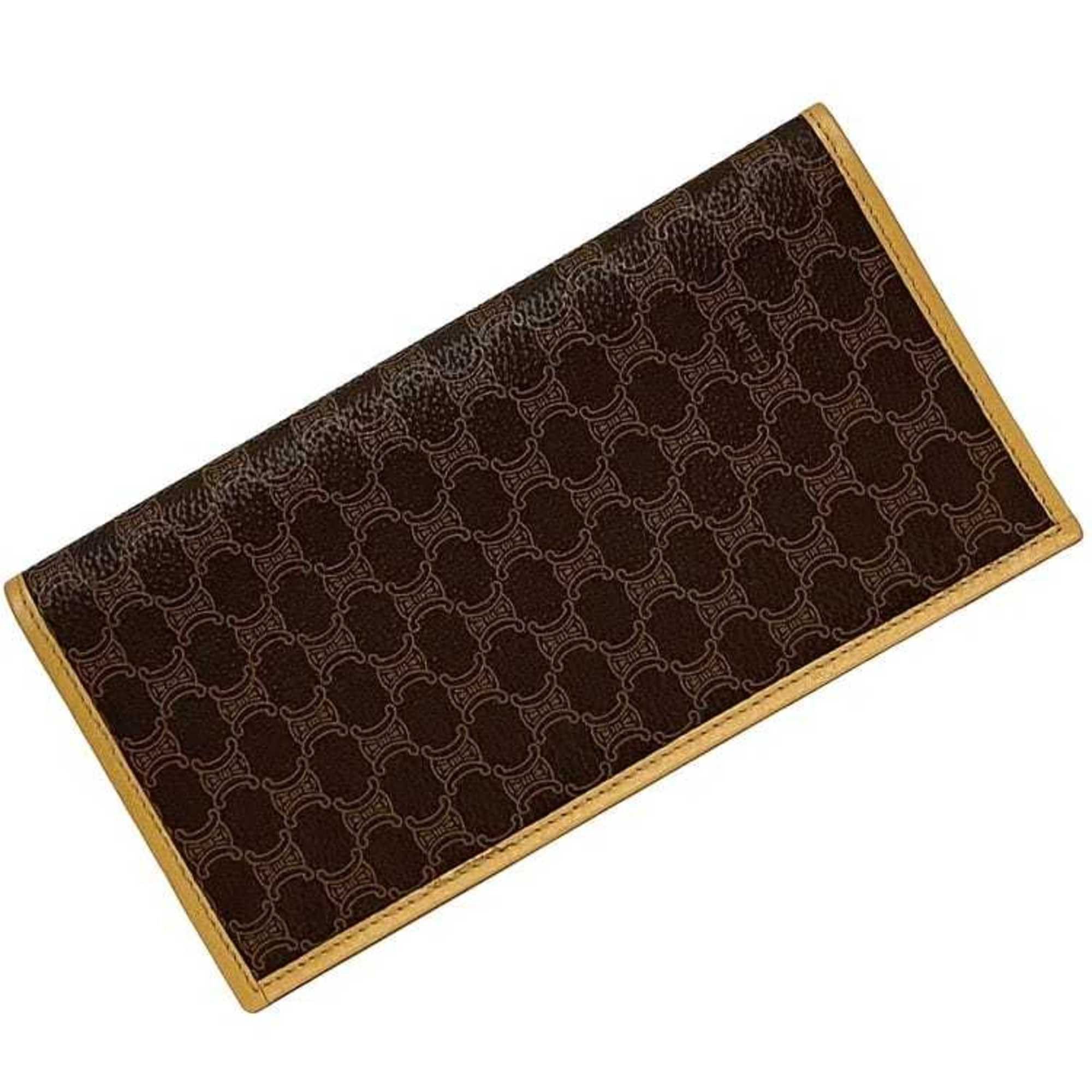 Celine Celine Bi-fold Long Wallet ec-21979 Brown Beige Macadam Billfold PVC Leather M13 CELINE Women's Men's Unisex Size ONE SIZE - 1 Thumbnail