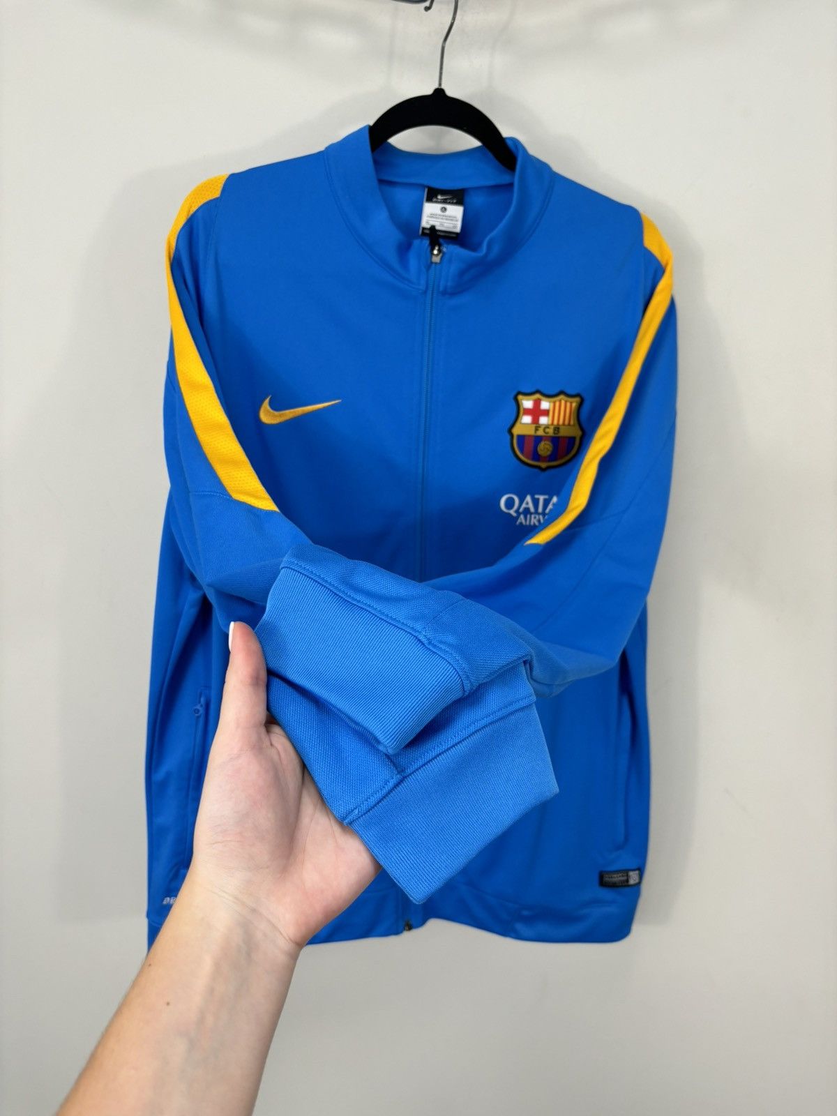 Nike Nike Barcelona 2015-16 Training Football Soccer Track Jacket Size US XL / EU 56 / 4 - 13 Thumbnail