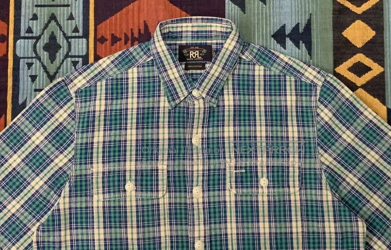 RRL Ralph Lauren RRL Ralph Lauren Indigo plaid workwear shirt Size US M / EU 48-50 / 2 - 3 Thumbnail