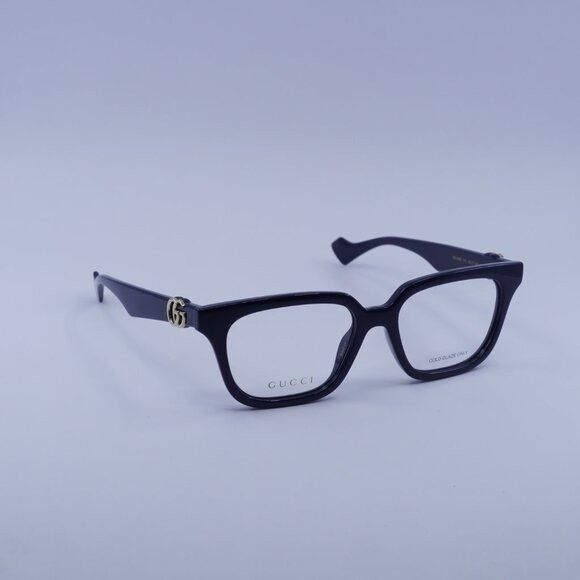 Gucci Gucci GG1536O 011 Eyeglasses Navy Blue 53mm Square Frame Size ONE SIZE - 4 Thumbnail