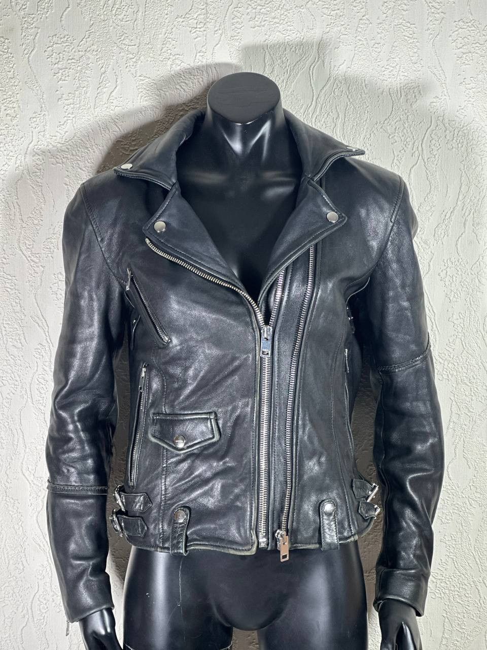 Diesel Diesel Leather L-Sinya-A Biker Jacket with Studs, size L Size L / US 10 / IT 46 - 1 Thumbnail