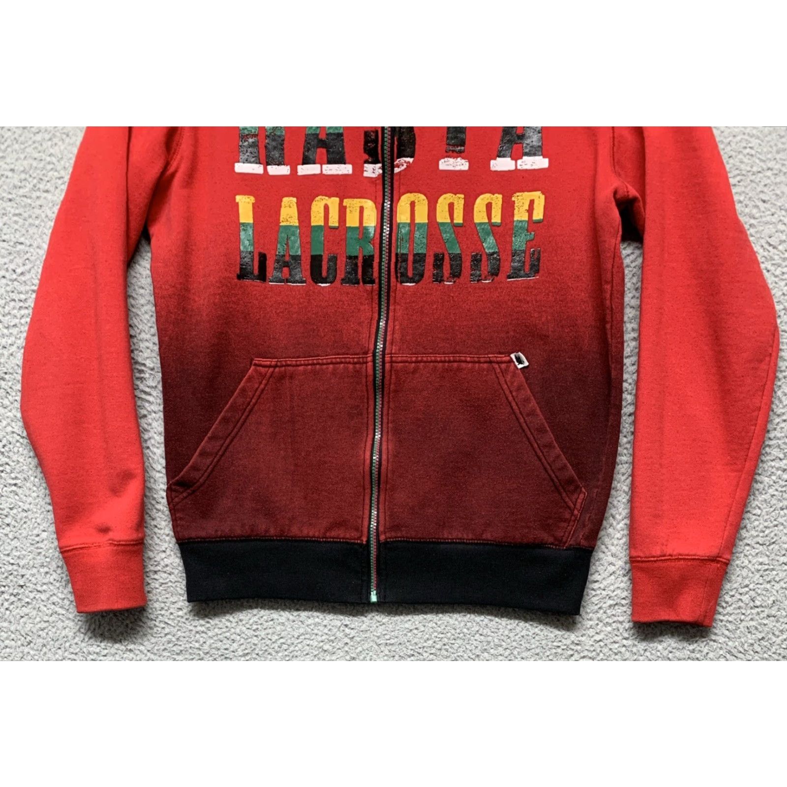 Vintage Flow Society Lacrosse Jacket Women’s Small Full Zip Hooded Pockets Red Size S / US 4 / IT 40 - 3 Thumbnail