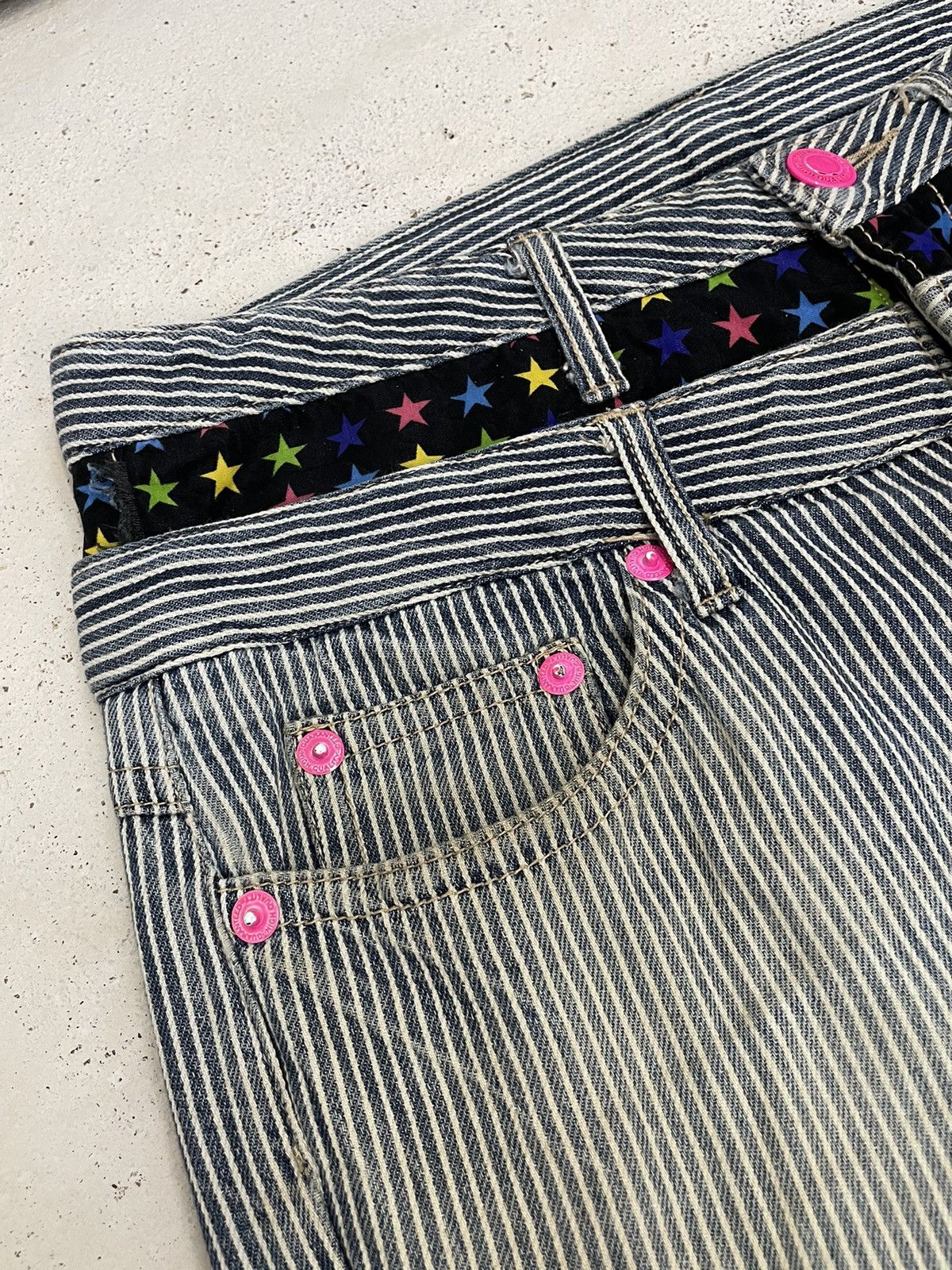 Hysteric Glamour × Japanese Brand Double Waist Distressed Tartan Plaid Star Junya Style Size US 31 - 9 Thumbnail
