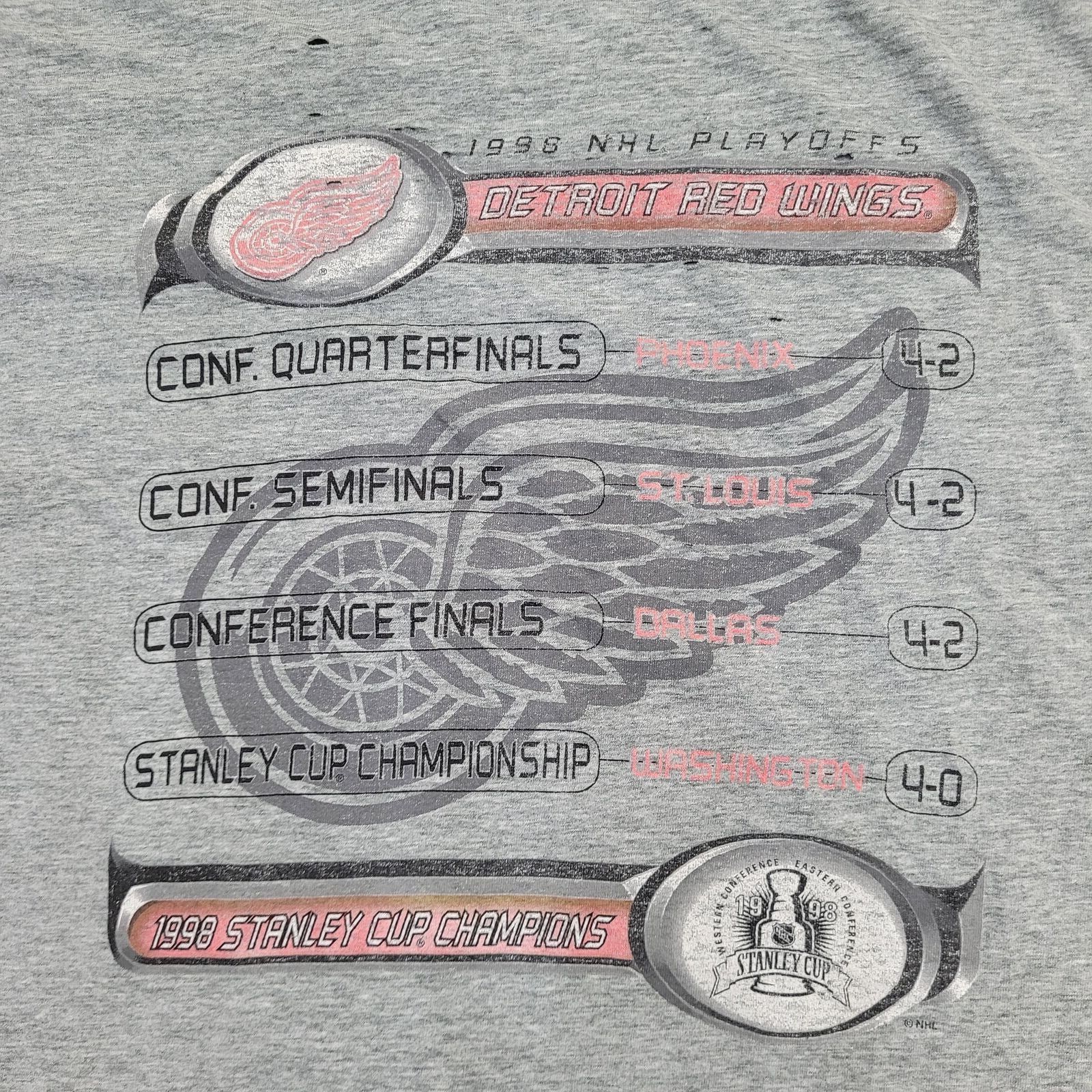 Pro Player VTG Pro Player Detroit Red-Wings T-Shirt XL Distressed 90s Size US XL / EU 56 / 4 - 6 Thumbnail