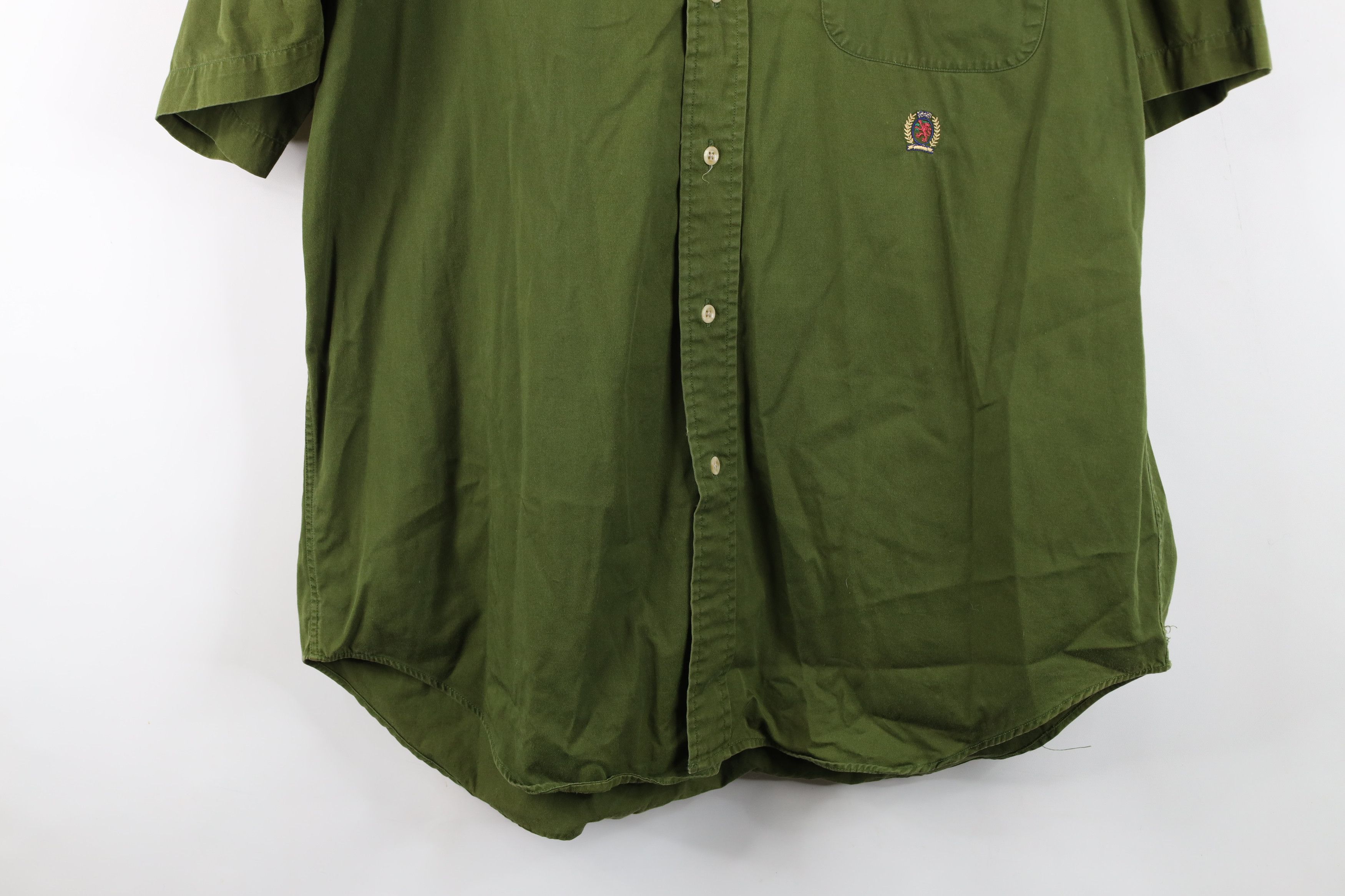 Tommy Hilfiger Vintage 90s Tommy Hilfiger Short Sleeve Button Down Shirt Size US L / EU 52-54 / 3 - 3 Thumbnail
