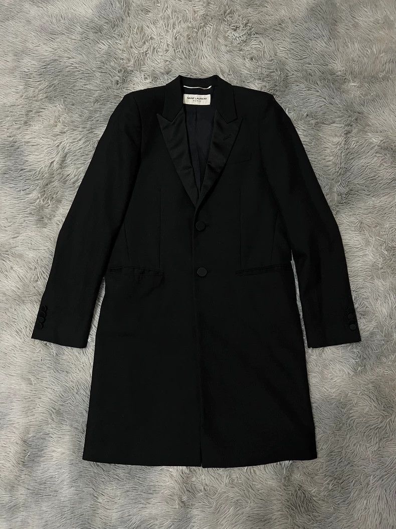 Saint Laurent Paris Saint Laurent Paris Silk sword collar coat-2506 Size US S / EU 44-46 / 1 - 1 Thumbnail
