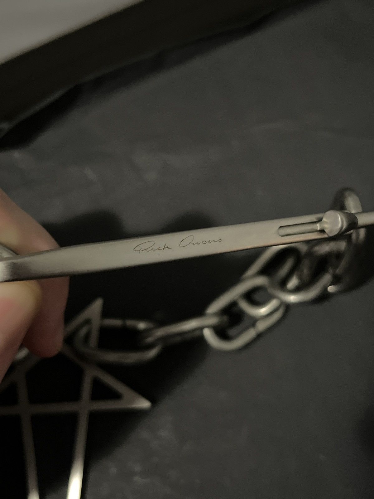 Rick Owens Rick Owens Pentagram Choker Chain Size ONE SIZE - 2 Thumbnail