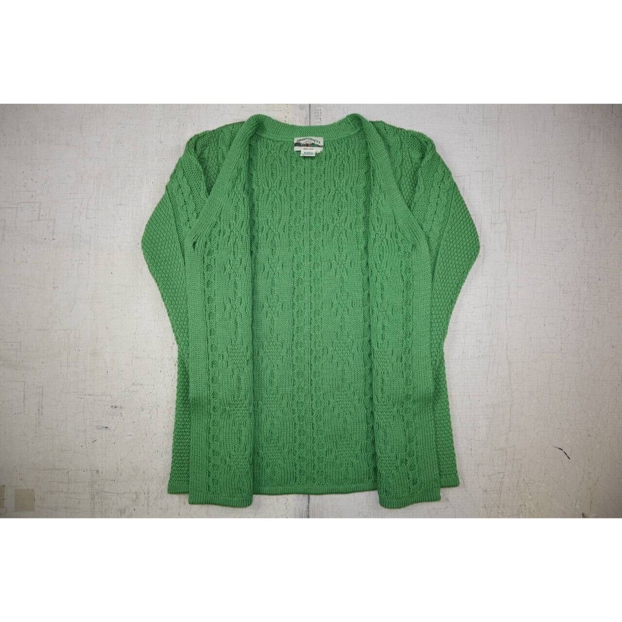 Aran Crafts Vtg Aran Crafts Ireland Sweater Green Merino Wool L Size L / US 10 / IT 46 - 6 Thumbnail