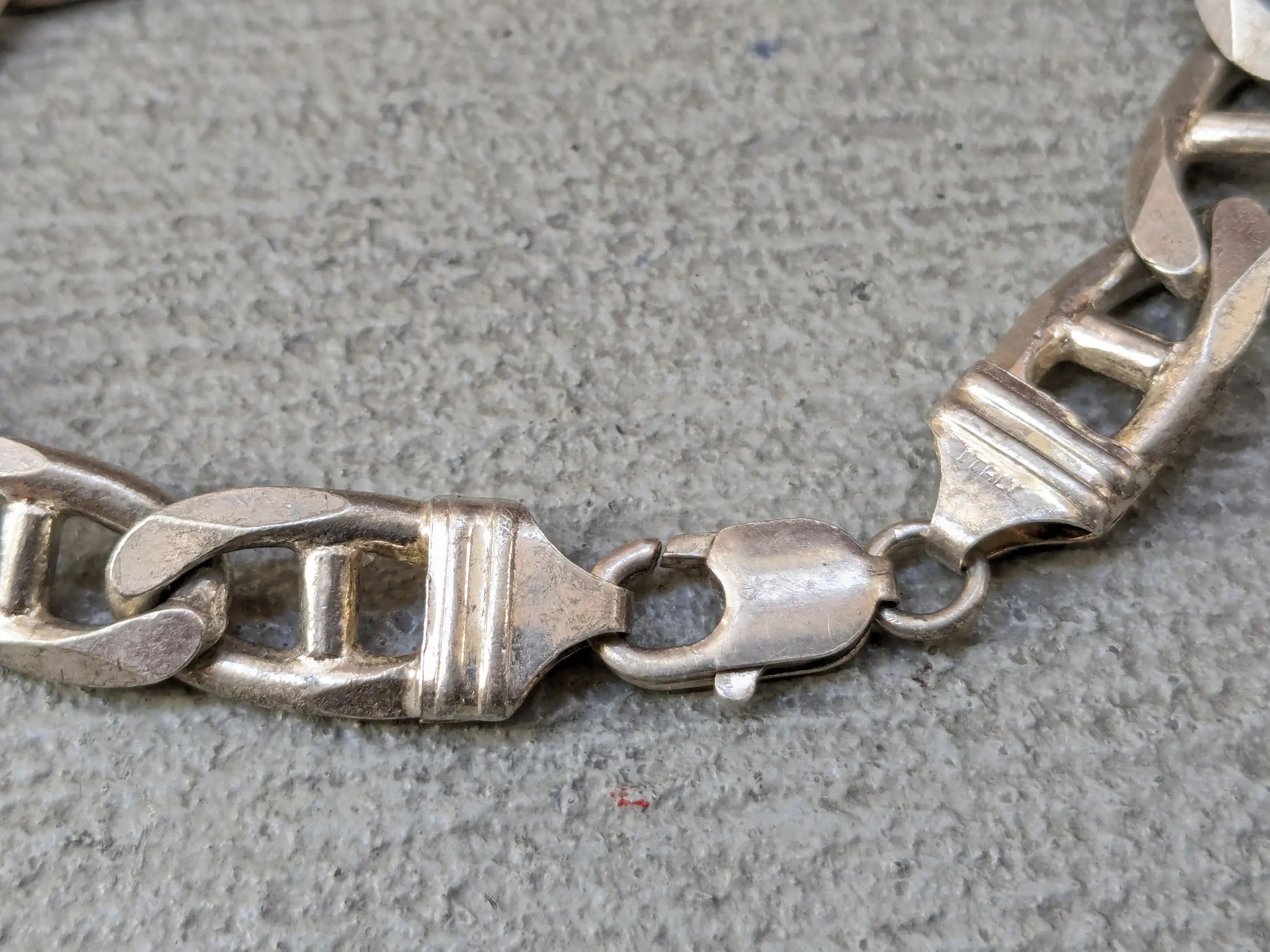 Other Vintage Sterling Silver Mariner Bracelet Chunky Biker Punk Size ONE SIZE - 7 Thumbnail