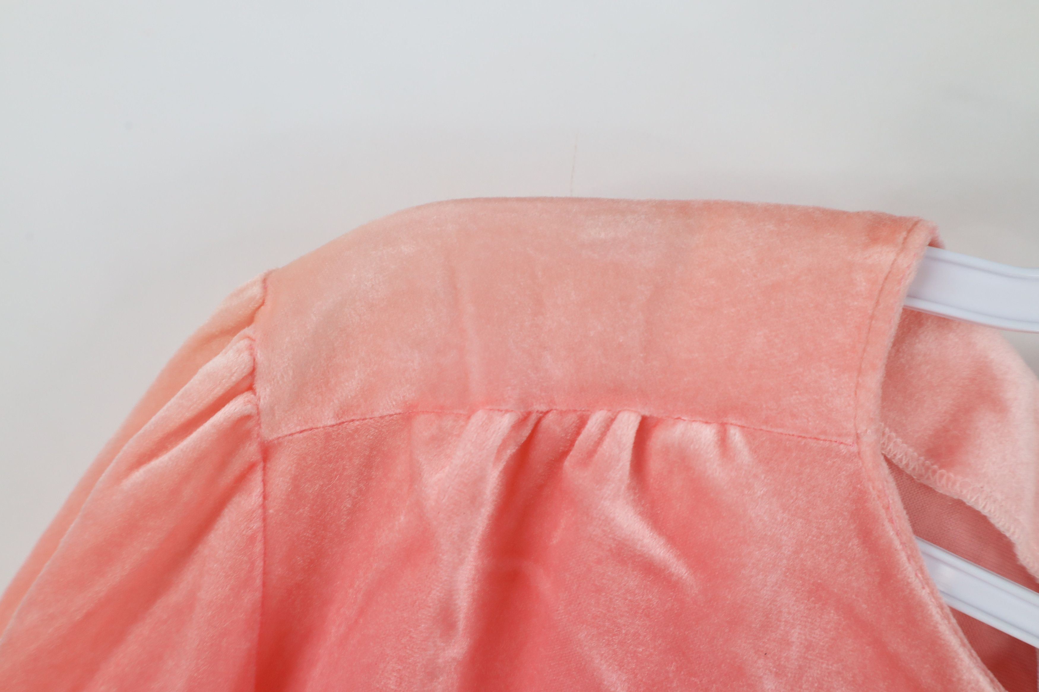 Vintage Vintage 70s Streetwear Cuff Velvet Velour Sweater Pink USA Size M / US 6-8 / IT 42-44 - 5 Thumbnail