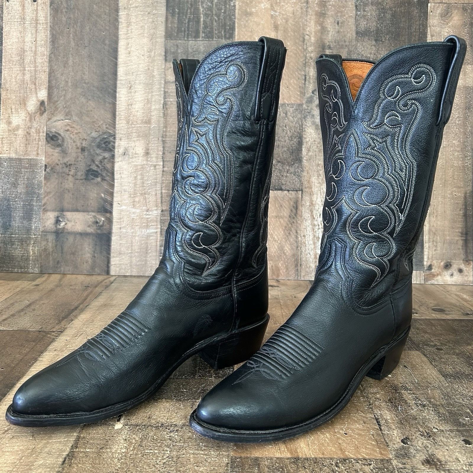 Lucchese Lucchese 1883 Black N1613J4 Western Cowboy Boots Mens 9 D Size US 9 / EU 42 - 2 Thumbnail