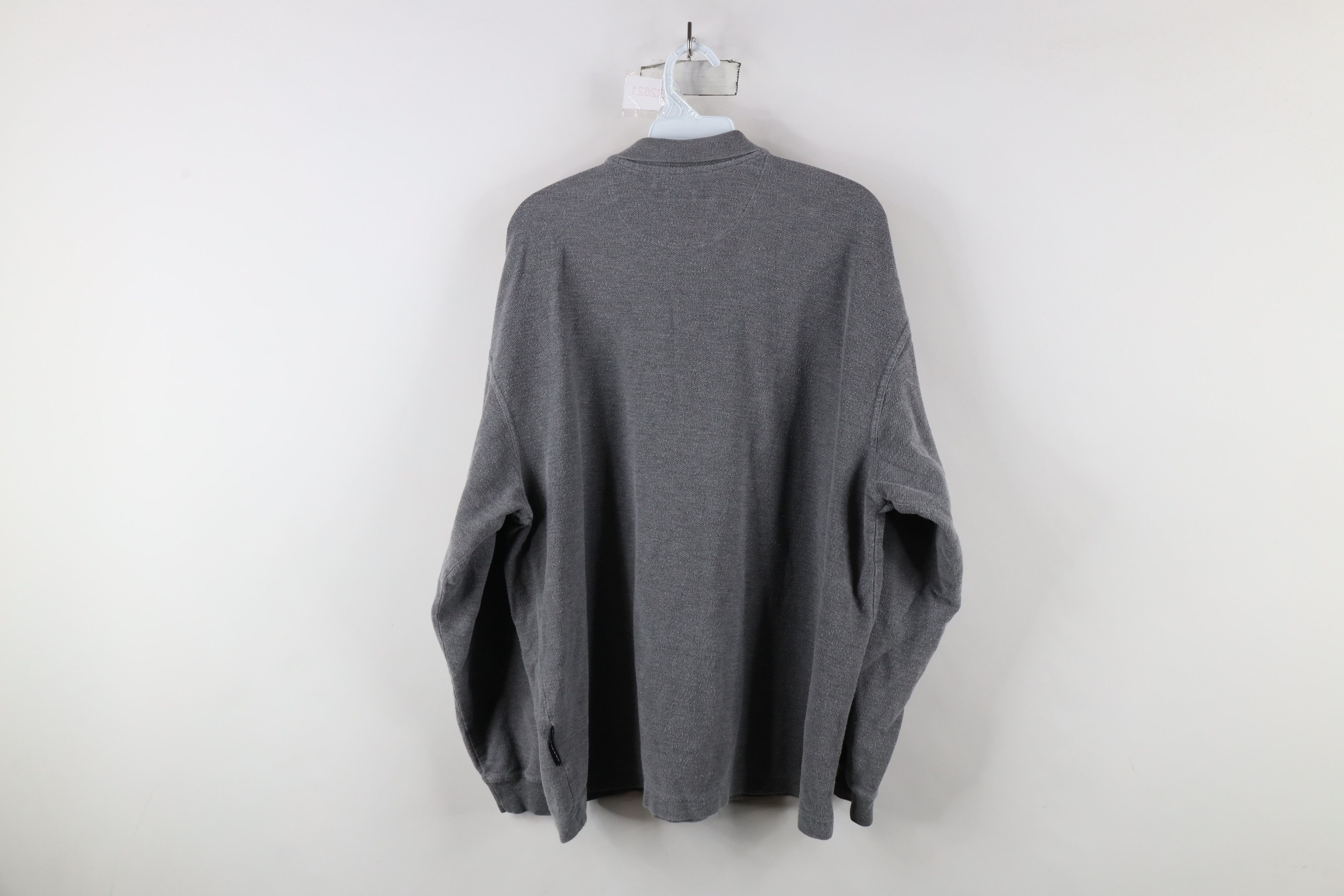 Vintage Vintage 90s Streetwear Thermal Knit Long Sleeve Polo Gray Size US L / EU 52-54 / 3 - 8 Thumbnail