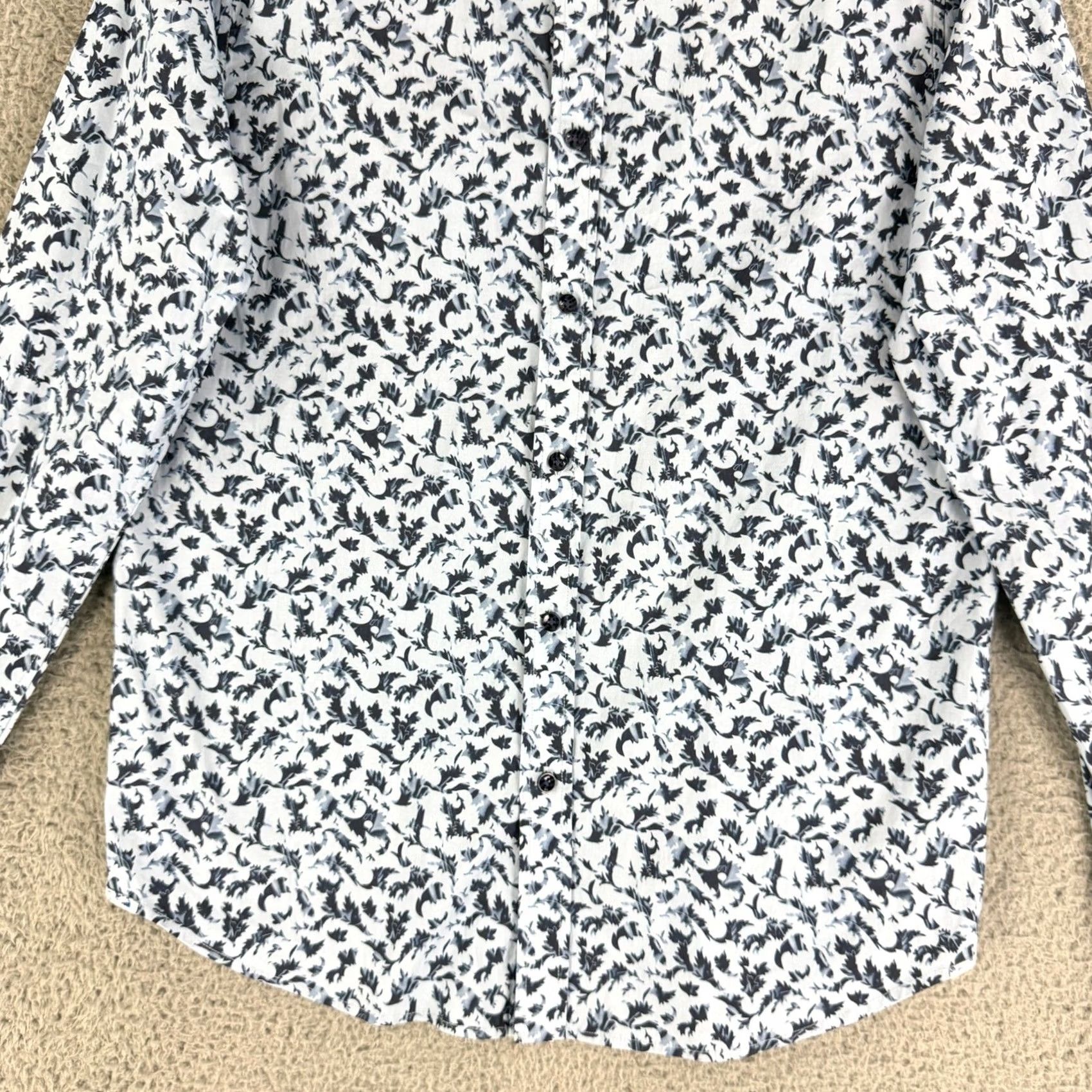 Robert Graham Robert Graham Button-Down Shirt Men XL Blue Floral Modern Americana Tailored Fit Size US XL / EU 56 / 4 - 4 Thumbnail