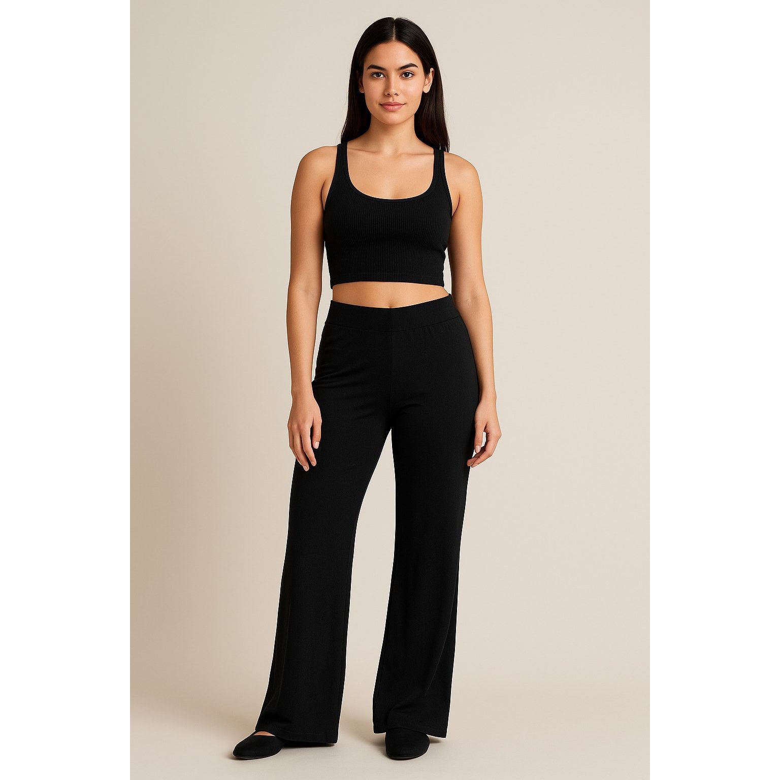 Other Y2K Black Wide Leg Lounge Pants MIA Rose Comfy Stretch Size 30" / US 8 / IT 44 - 1 Thumbnail