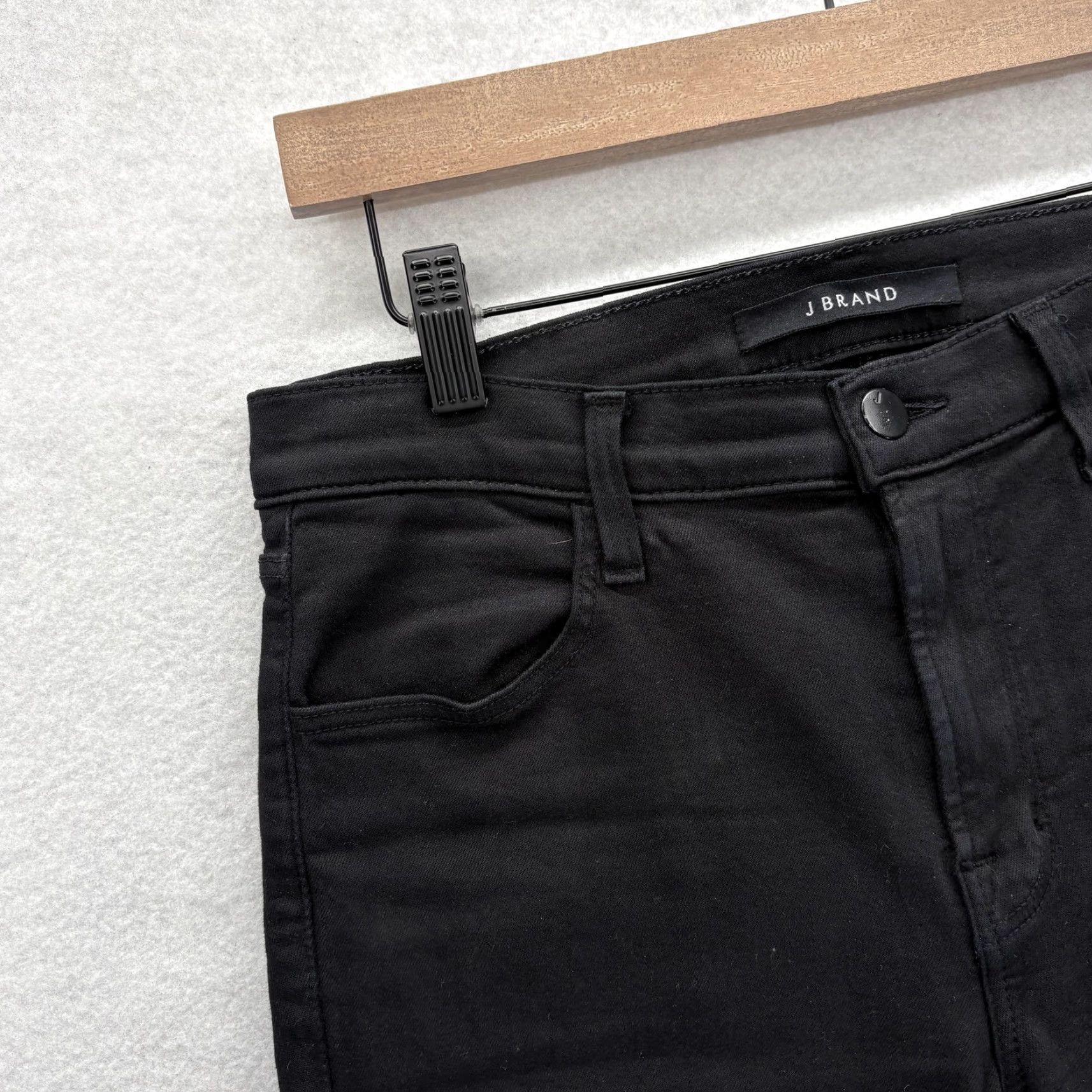 J Brand J Brand Maria High Rise Skinny Jeans Womens 27 Black Stretch Denim Slim Preppy Size 27" / US 4 / IT 40 - 3 Thumbnail