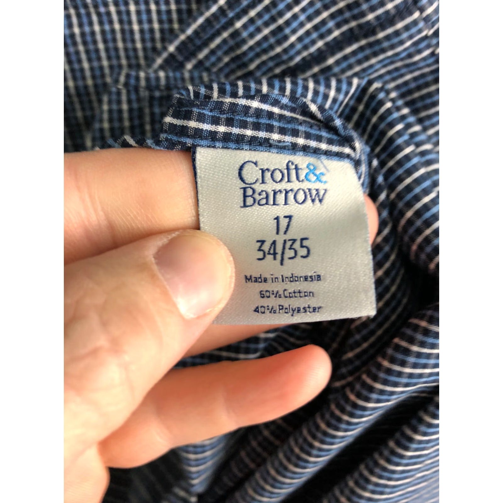 Croft & Barrow Croft & Barrow Shirt Mens Blue Long Sleeve Spread Collar Size 17 34/35 Regular Jacket? No, Shirt. Size US XL / EU 56 / 4 - 7 Thumbnail