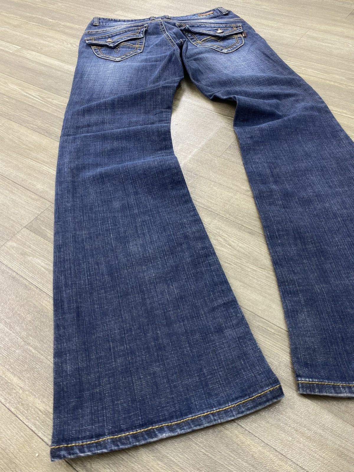 If Six Was Nine 2000s Bangbang Flared Jeans Faded Kmrii Lgb Punk Style Y2K Size US 28 / EU 44 - 15 Thumbnail