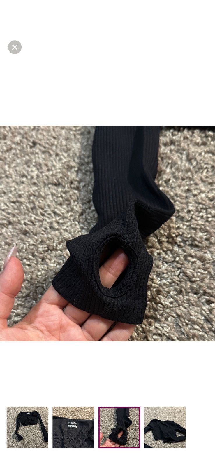 Other Black cropped long sleeve Size S / US 4 / IT 40 - 2 Thumbnail