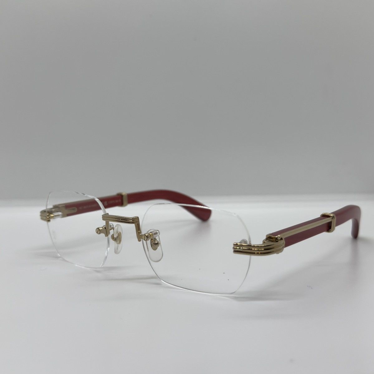 Cartier Cartier Red Wood Gold Glasses Size ONE SIZE - 1 Thumbnail