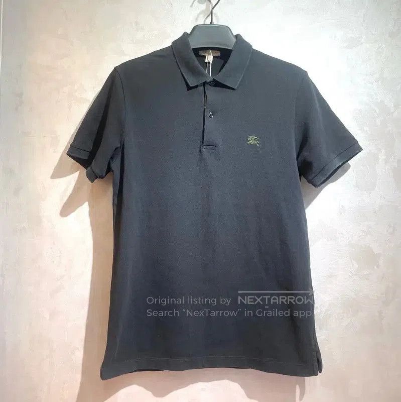 Burberry Burberry Black Cotton Men's Polo Shirt. Size US M / EU 48-50 / 2 - 1 Thumbnail