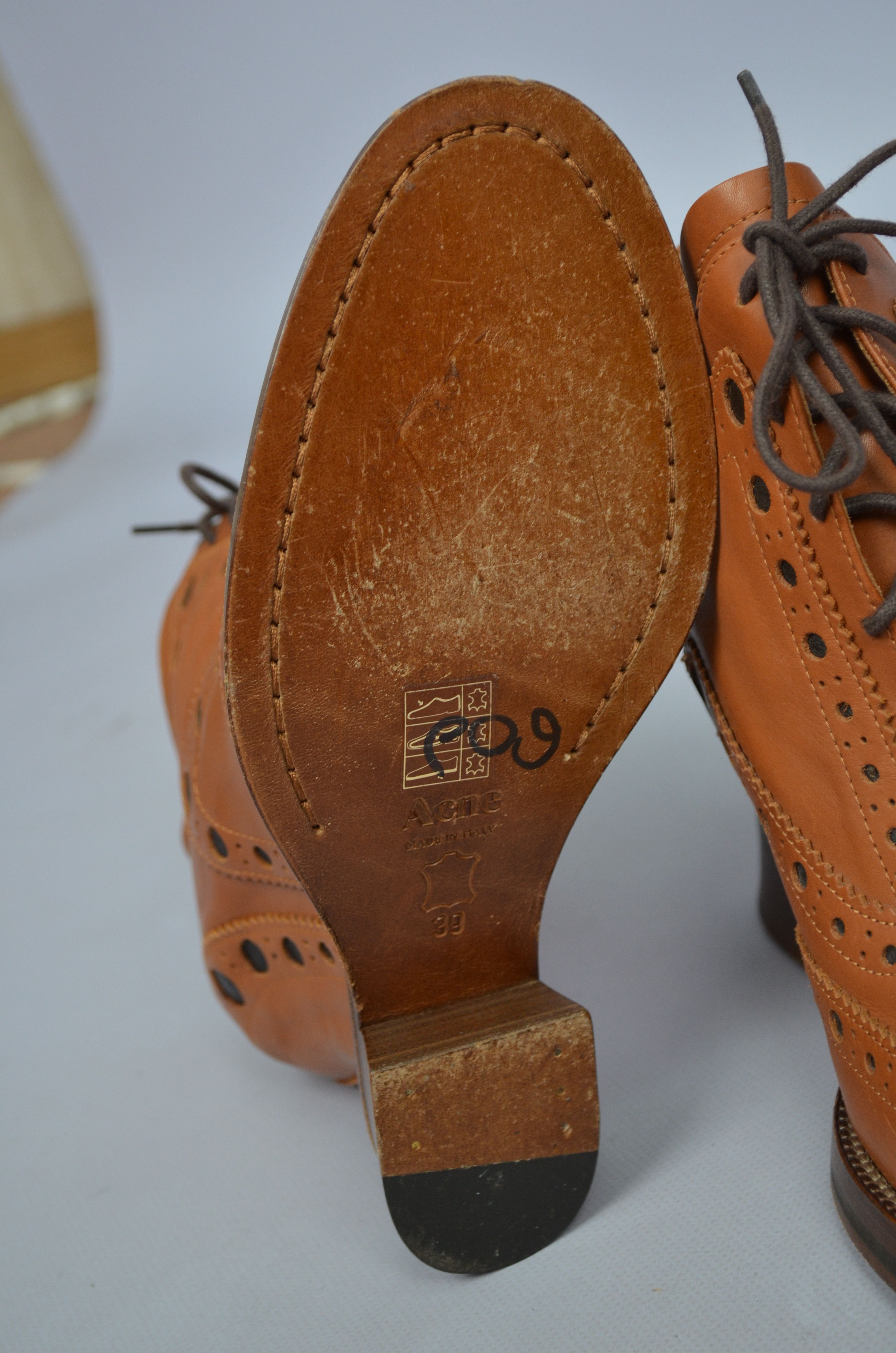 Acne Studios × Designer Acne Studios Spin Brogue Wedge Boots In Leather Size 37/US7 Size US 7 / IT 37 - 11 Thumbnail