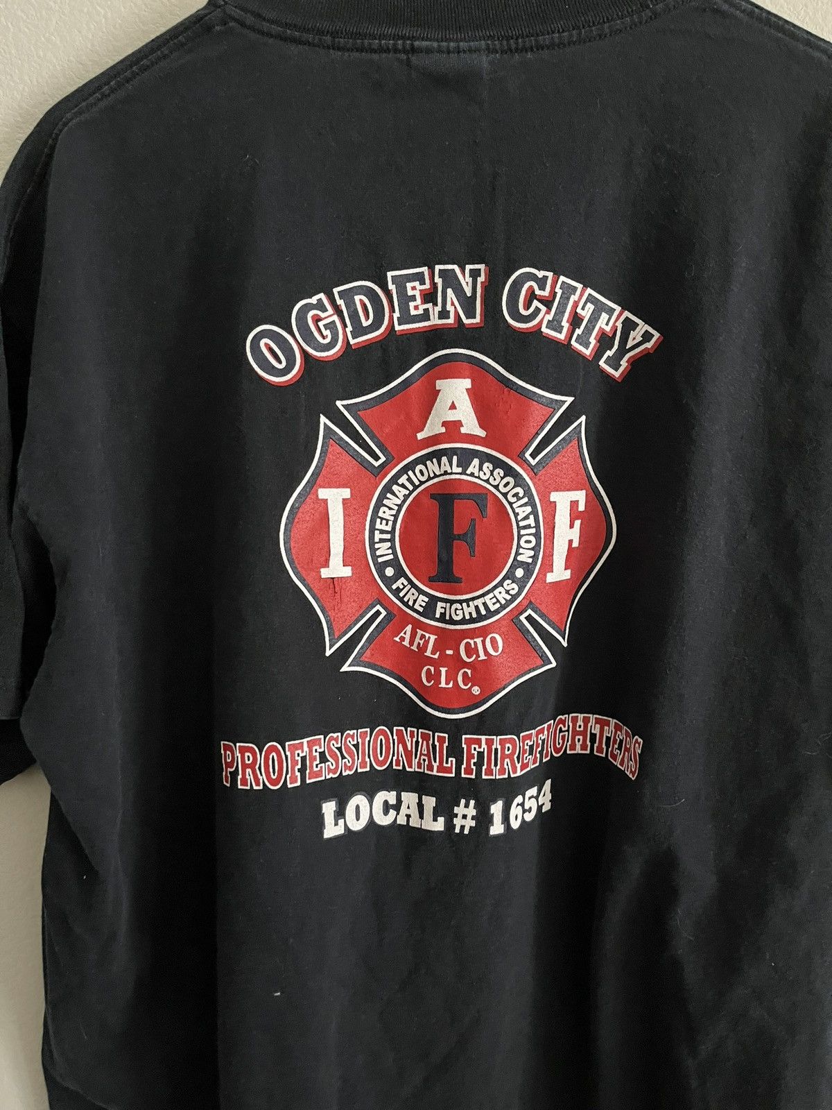 Vintage Vintage Ogden City Firefighters Tee Size US XL / EU 56 / 4 - 5 Thumbnail