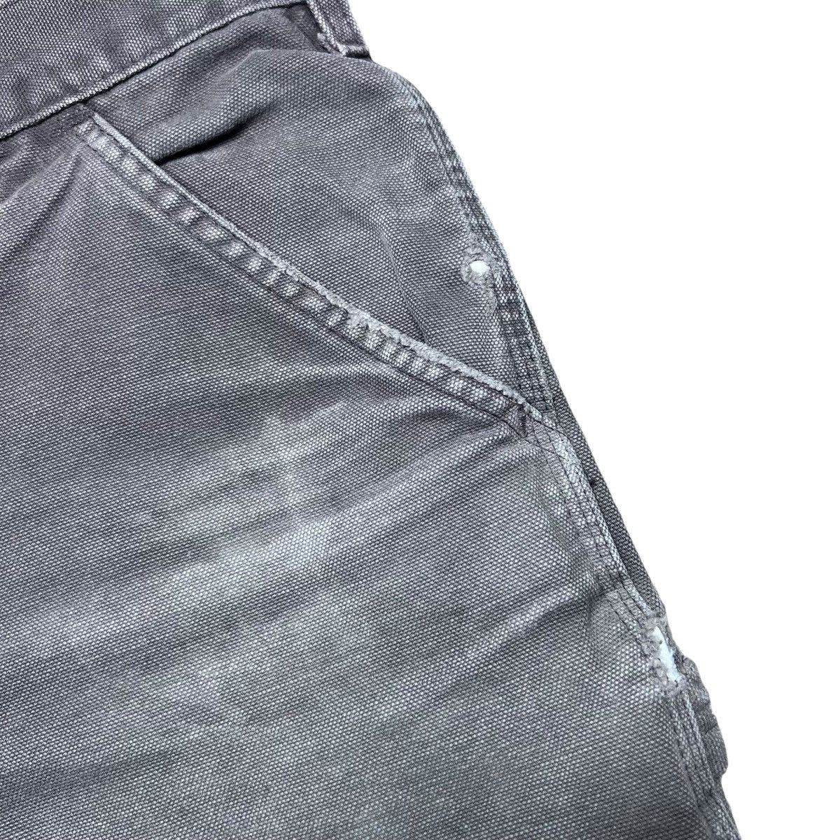 Carhartt × Vintage 2000s Carhartt Brown Carpenter Canvas Distressed Pants Size US 33 - 6 Thumbnail