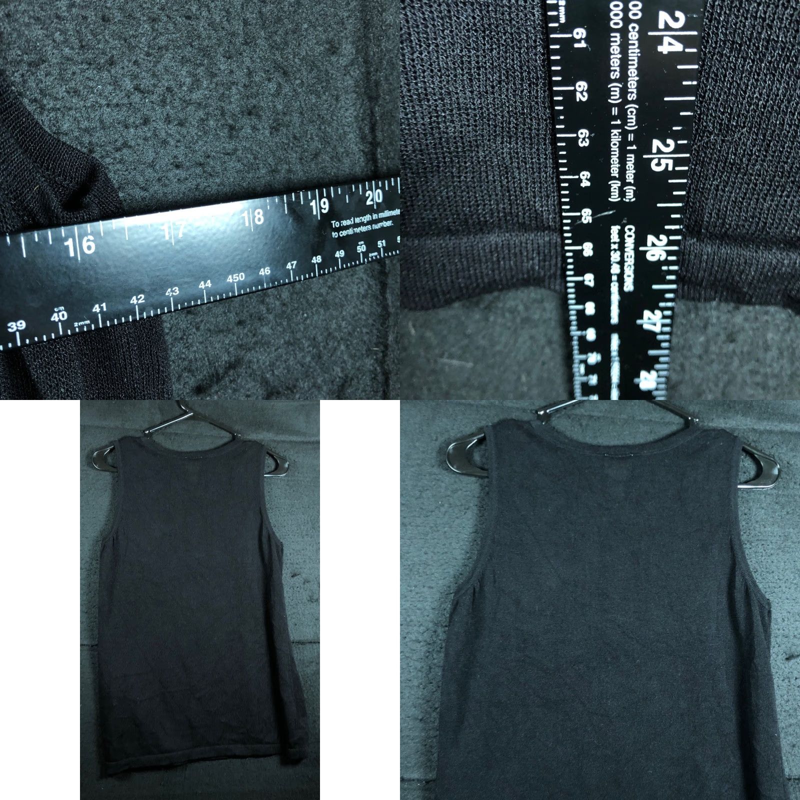 Vintage Chicos Blouse Black Sleeveless Flowy Tank Rayon Blend Stretch M Women’s Shirt Casual Workwear 1 (M) Size M / US 6-8 / IT 42-44 - 8 Thumbnail