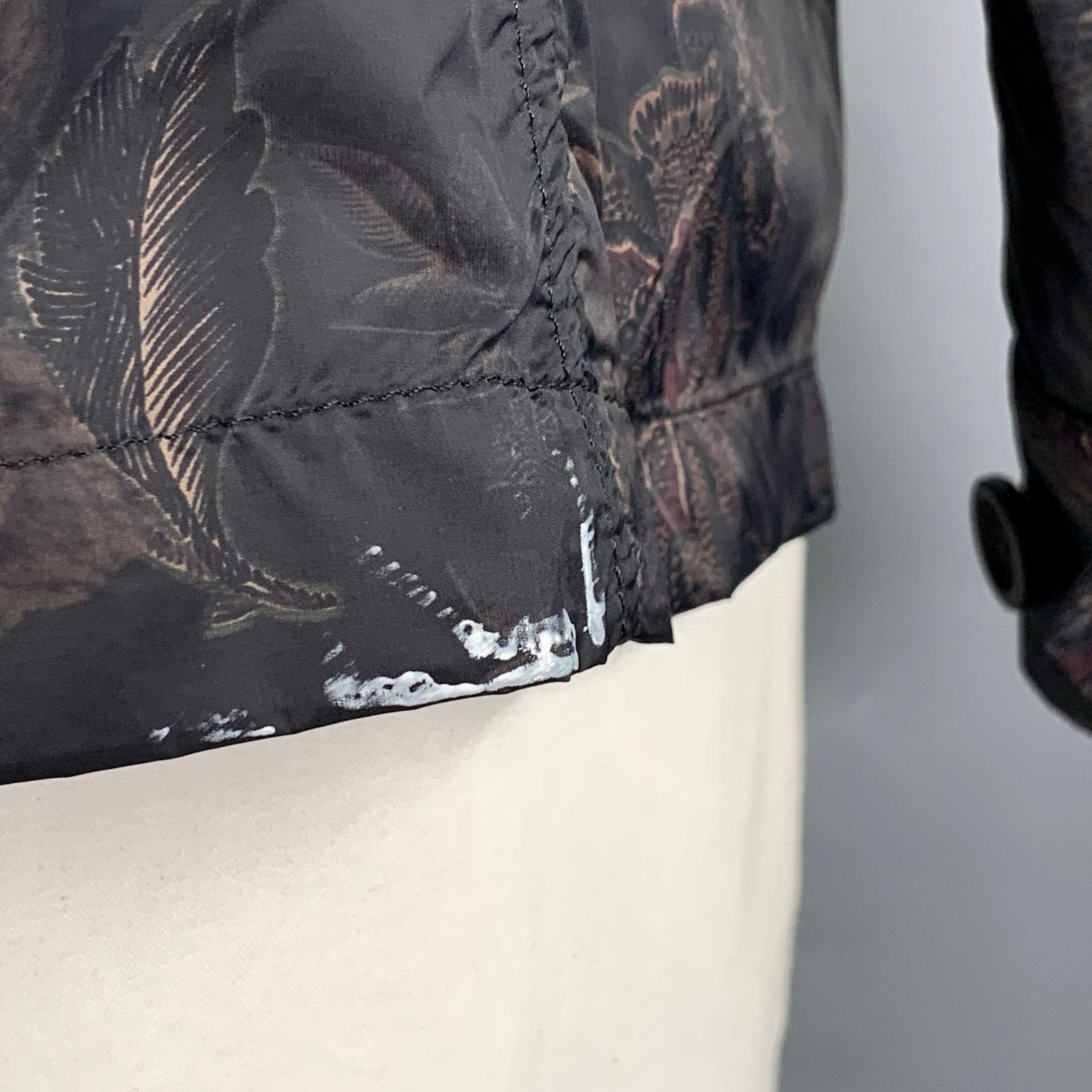 Etro ETRO Size XL Black Tan Floral Polyamide Epaulettes Jacket Size US XL / EU 56 / 4 - 4 Thumbnail
