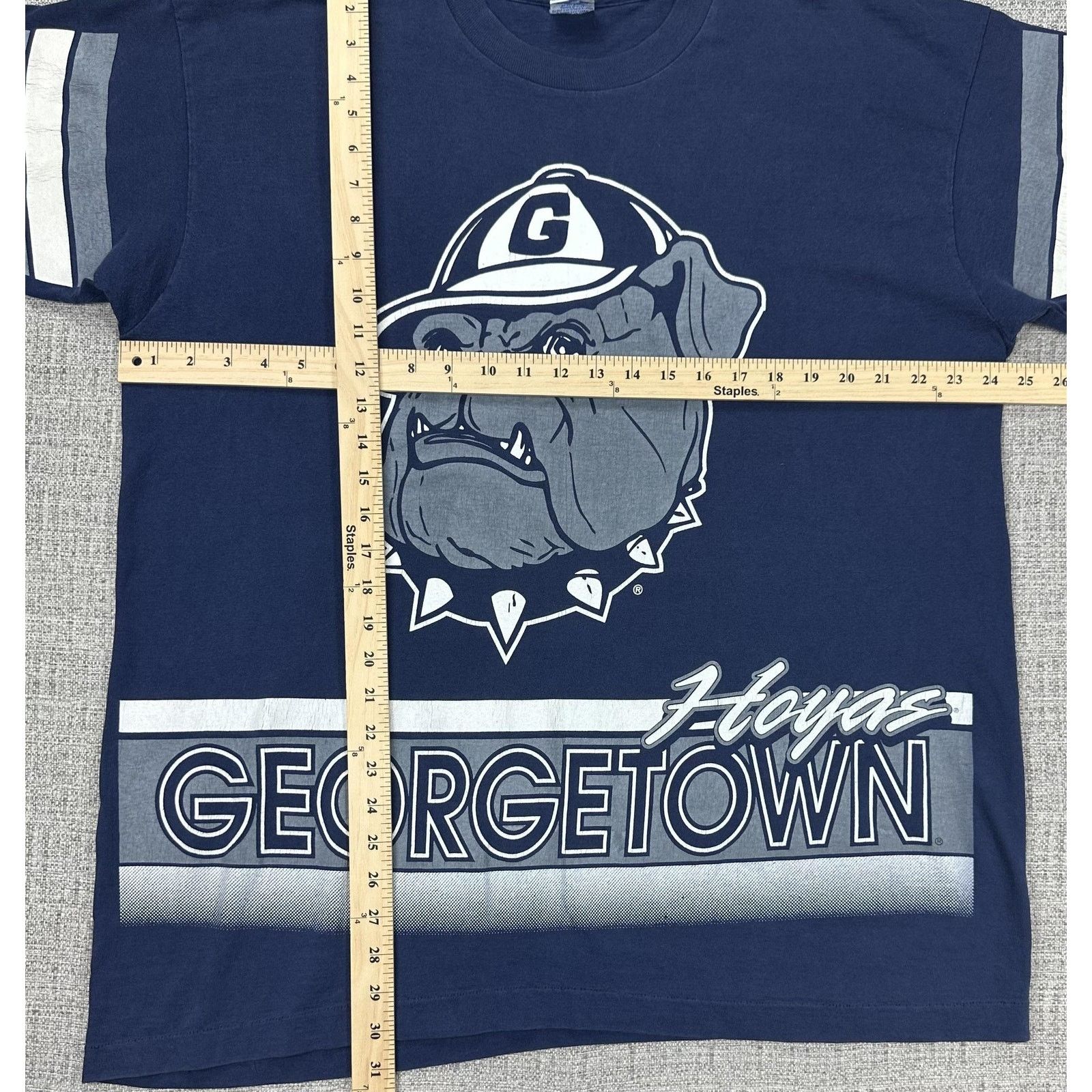 Salem Sportswear Georgetown Hoyas Shirt XL USA Single Stitched Salem 90s AOP Size US XL / EU 56 / 4 - 3 Thumbnail