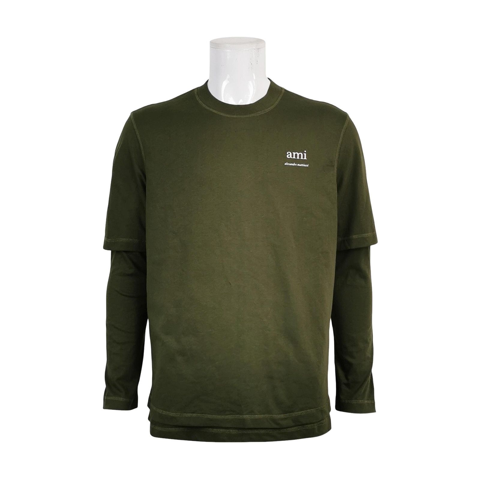 AMI AMI Layered Logo Long Sleeve T-Shirt Size S Size US S / EU 44-46 / 1 - 1 Thumbnail