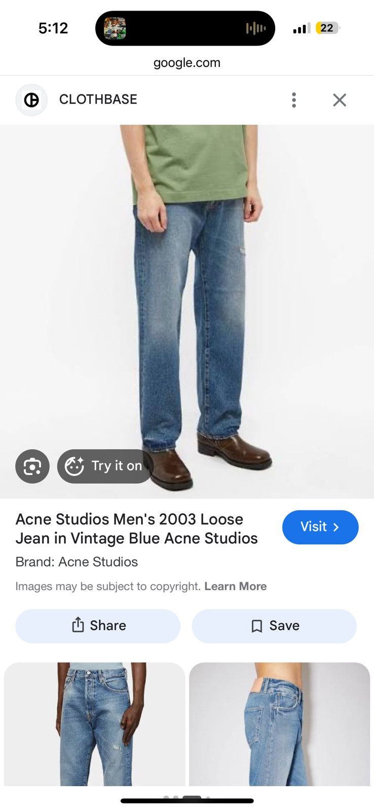 Acne Studios ACNE 2003 32x32 Size US 32 / EU 48 - 4 Thumbnail
