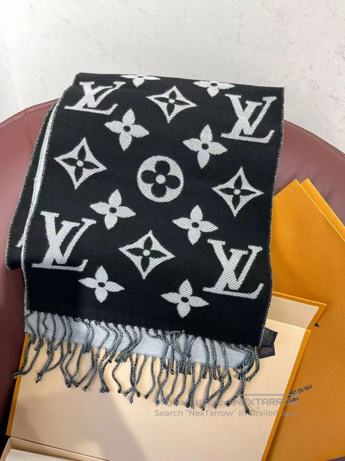 Louis Vuitton Louis Vuitton Wool Logo Scarf. Size ONE SIZE - 4 Thumbnail